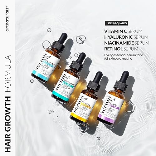 Miniatura 2 de Set de 4 piezas de suero de vitamina C para el cuidado de la piel incluye retinol, ácido hialurónico y niacinamida, antienvejecimiento, aclaramiento