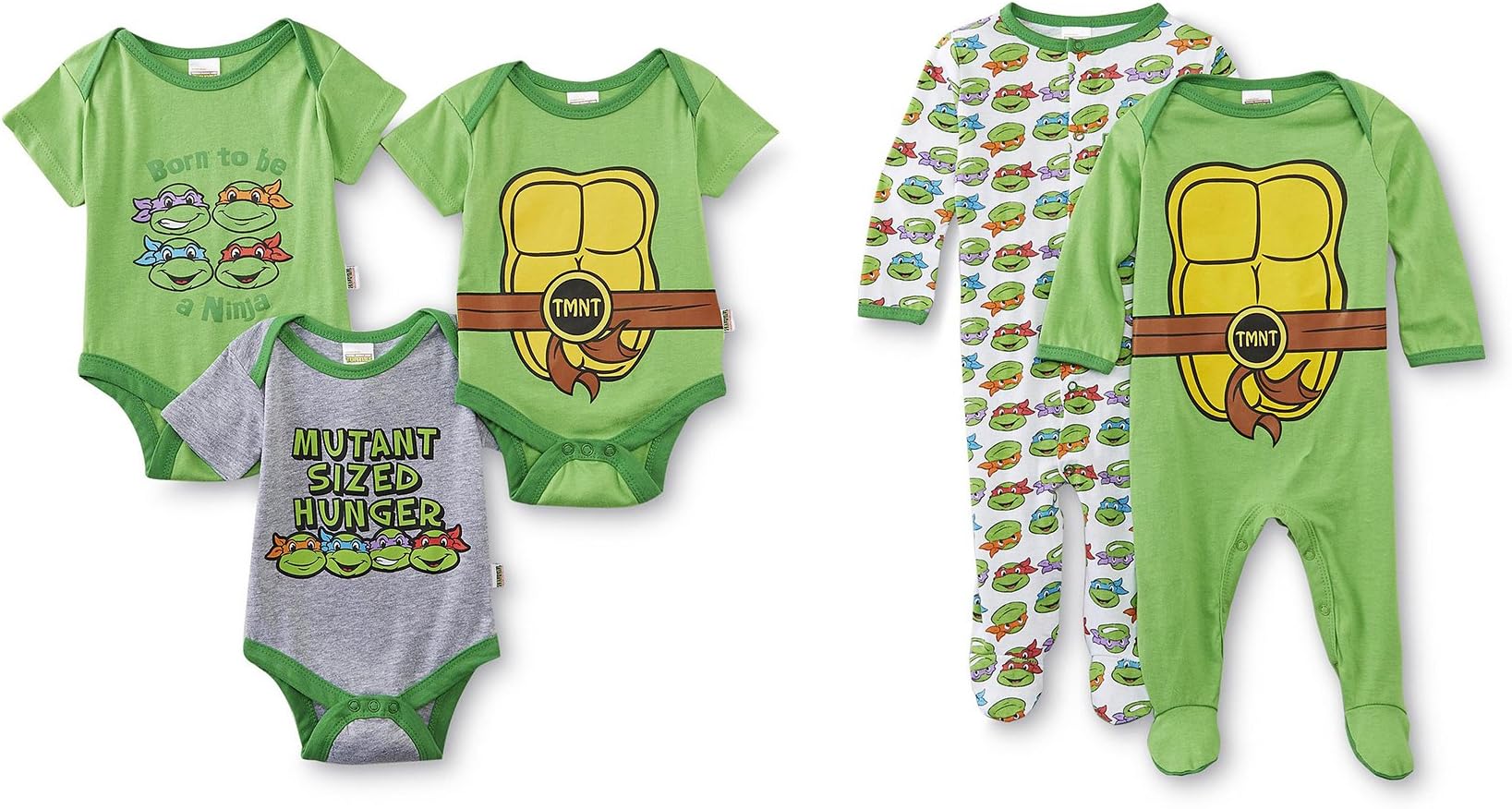 Nickelodeon Teenage Mutant Ninja Turtles 6 Pack Bodysuits