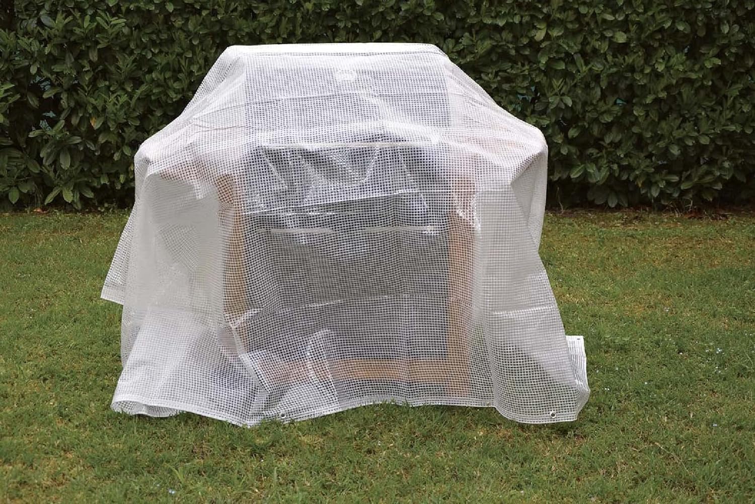 Kippen Bâche Maille Transparente 130 G/m² 3x3m – Protection UV Imperméable Et Anti-Neige, Idéale Pour Terrasse, Balcon Ou Serre
