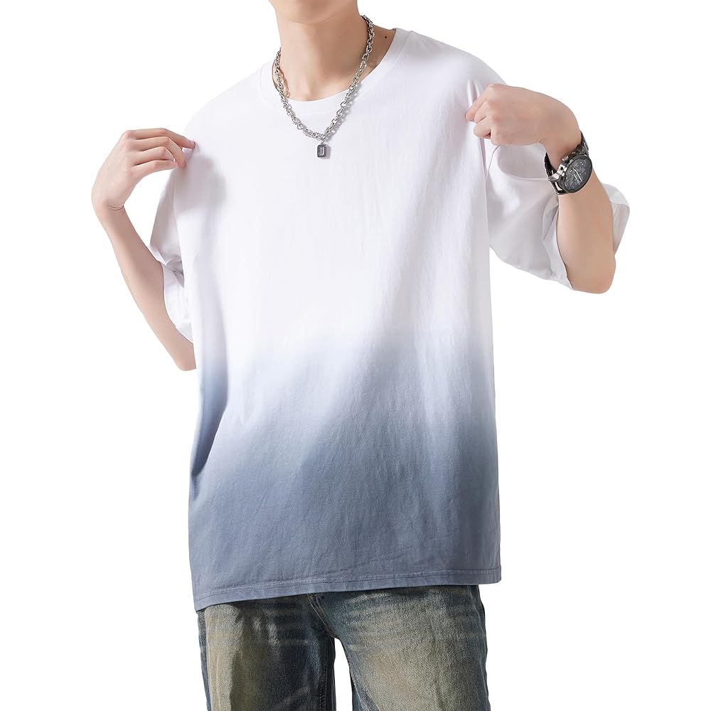 Amazon | [Fasshonrida] グラデーション Tシャツ メンズ 半袖