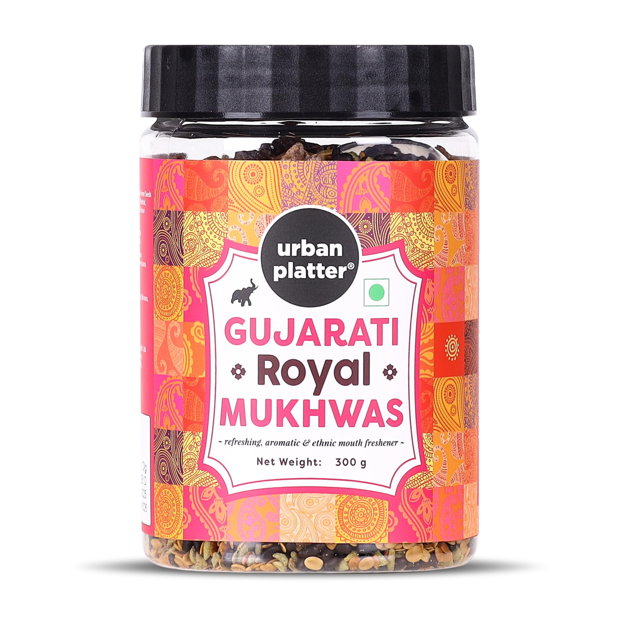 Gujarati Royal Mukhwas | 10.58 Oz (300g) | Traditional Indian Mouth Freshener | Sweet & Refreshing Fennel Mix | Digestive After-Meal Refresher | All-Natural, Vegan, Aromatic