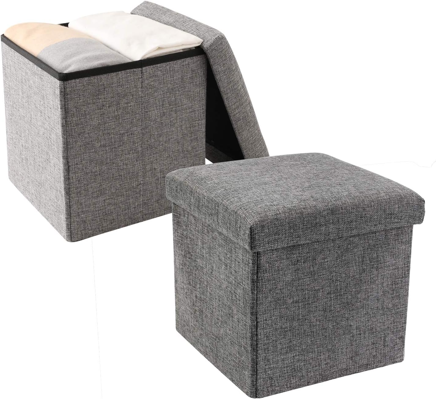 Buy YCOCO Storage Ottoman Cube Small, Folding Ottoman Cube Seat