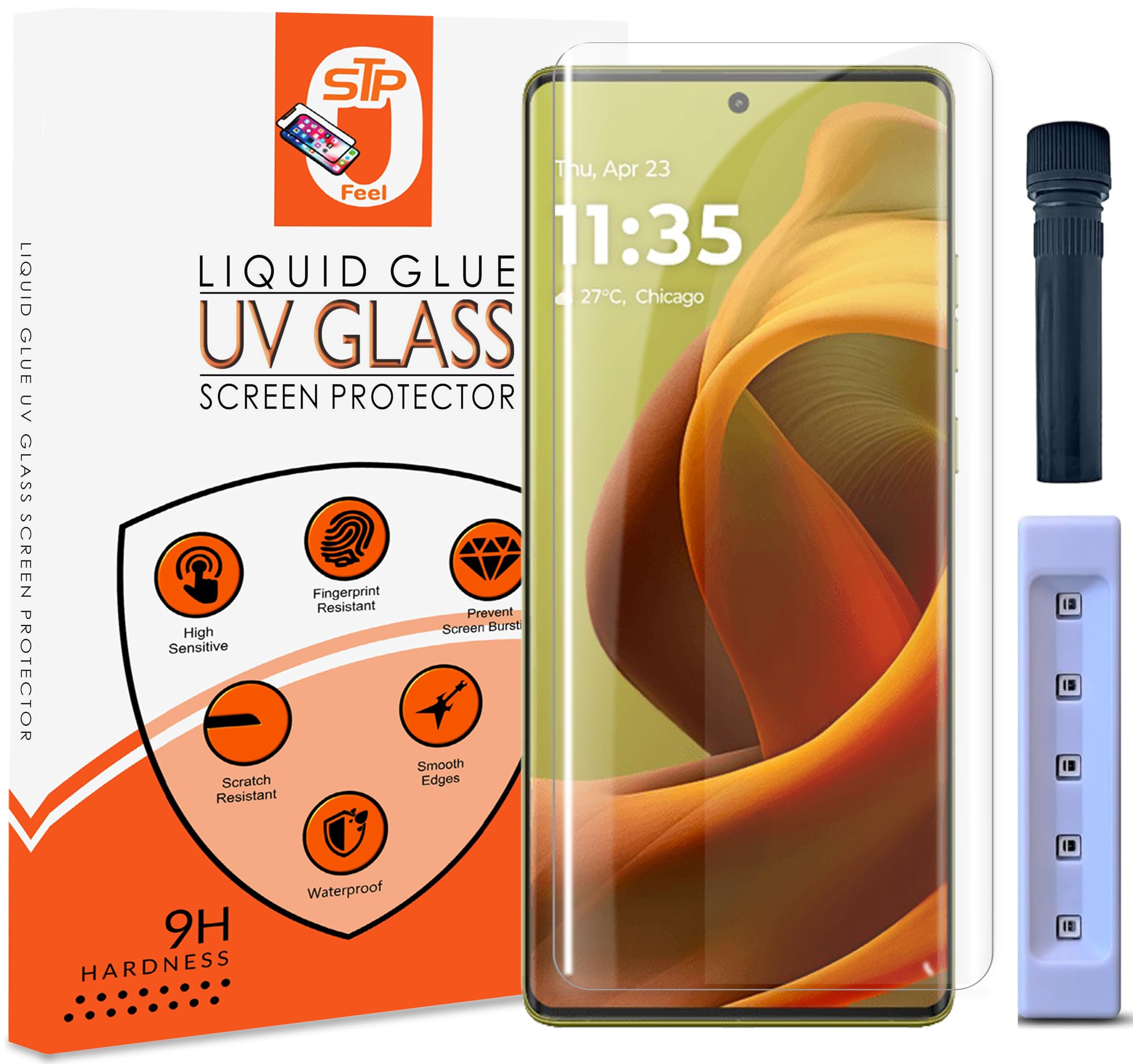 STP FEEL® Advanced UV Tempered Glass Screen Protector Guard Compatible For Motorola G85 5G (6.67 Inch, Pack of 1) Full Adhesive UV Curved Case Friendly HD Clarity with installation kit for Smartphone (B0D8ZSD3SQ) Amazon Price History, Amazon Price Tracker