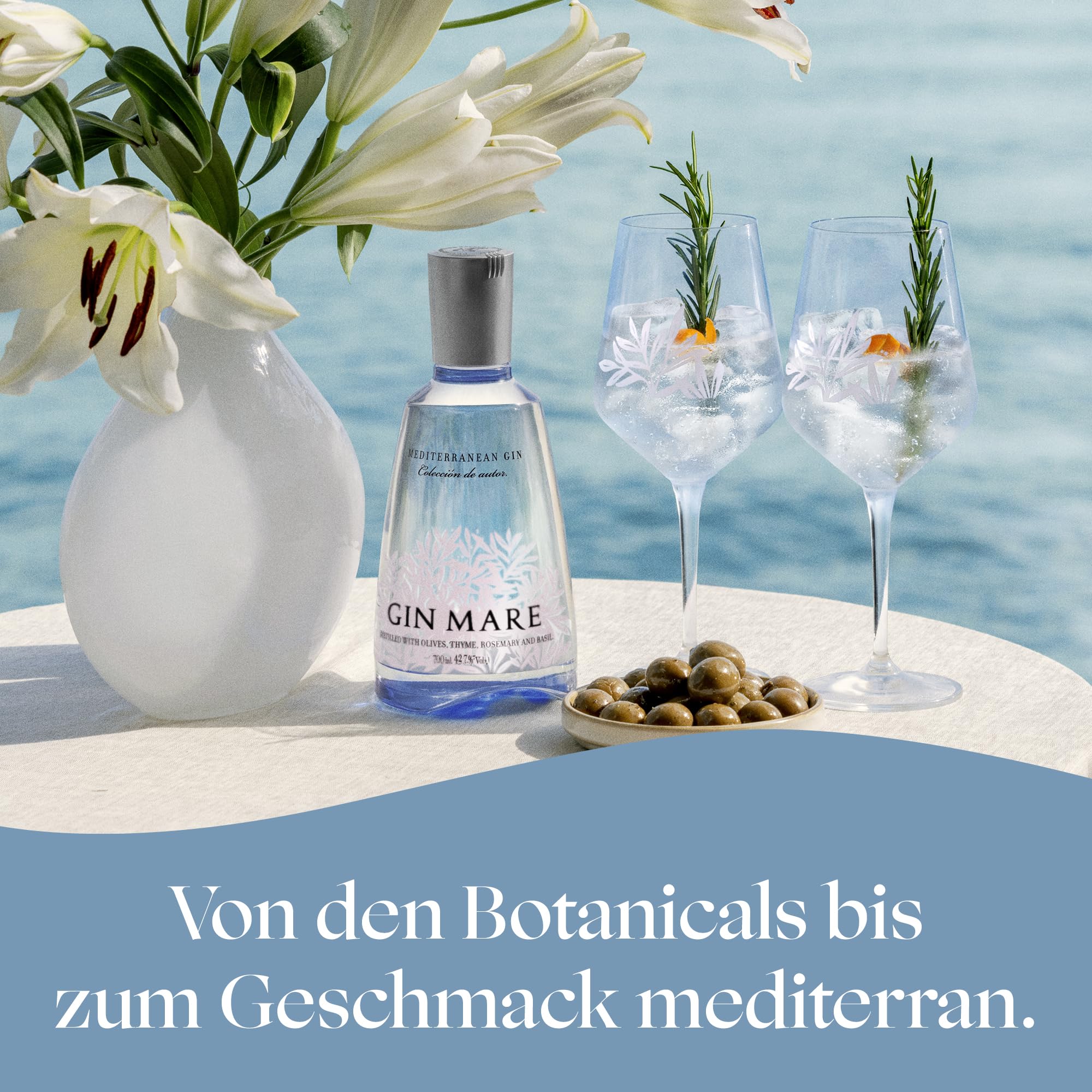 Gin Mare - Geschenkset 0,7 l Flasche mit edler Laterne - 42,7% Vol.