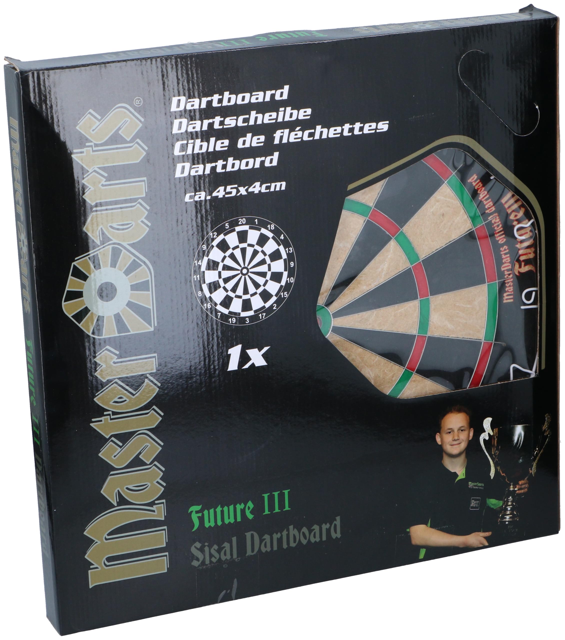 Masterdarts Future III Dartbord - 45 cm Sisal Dartbord