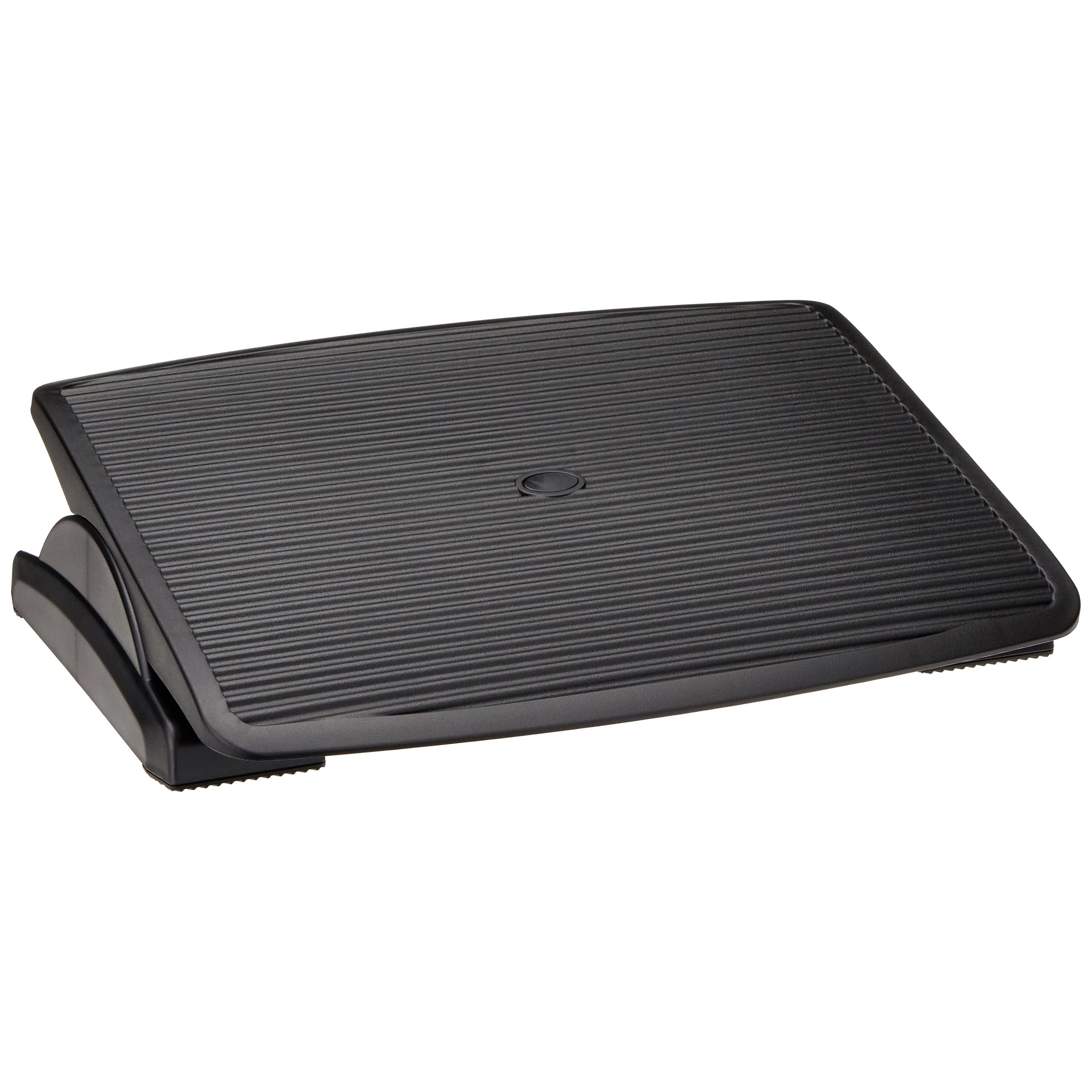 HJH Office 721050 Poggiapiedi da ufficio PIEDINO STRIPE poggiapiedi in plastica antracite