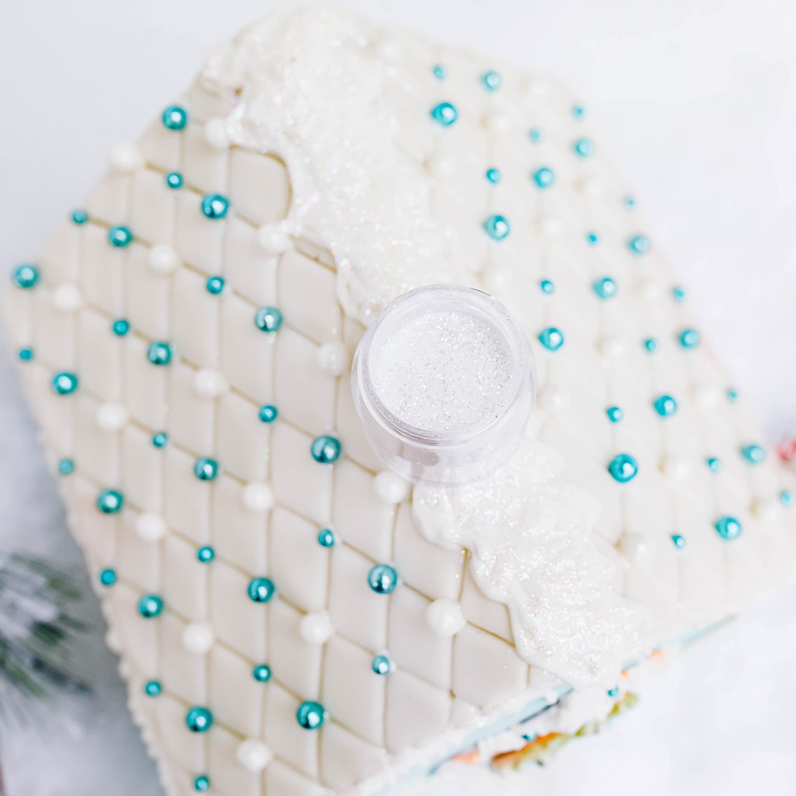 Sunflower Sugar ArtIridescent Rainbow Craft Glitter Dust | Shiny White Holographic | Decoration Dust for Cake Accessories, DIY Crafting | Glitter Dust for Decoration | Brillantina | 5 Grams