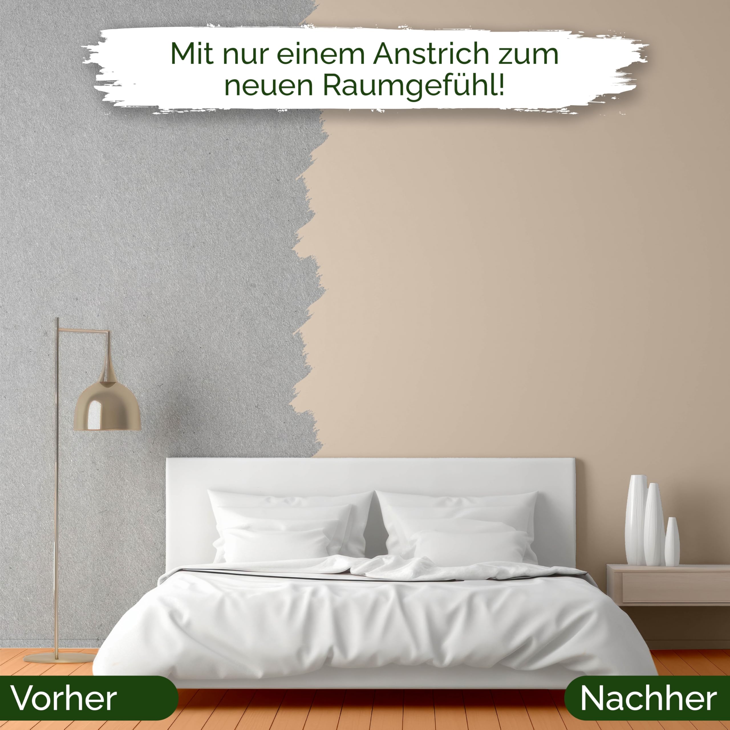 Wandfarbe Beige Braun Creme matt 5 L – Matte Mushroom