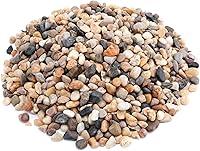 WUWEOT 12 lbs Natural Mixed Color Pebbles (0.4-0.8") - Decorative Gravel for Aquariums, Landscaping, Gardens & Home Decor