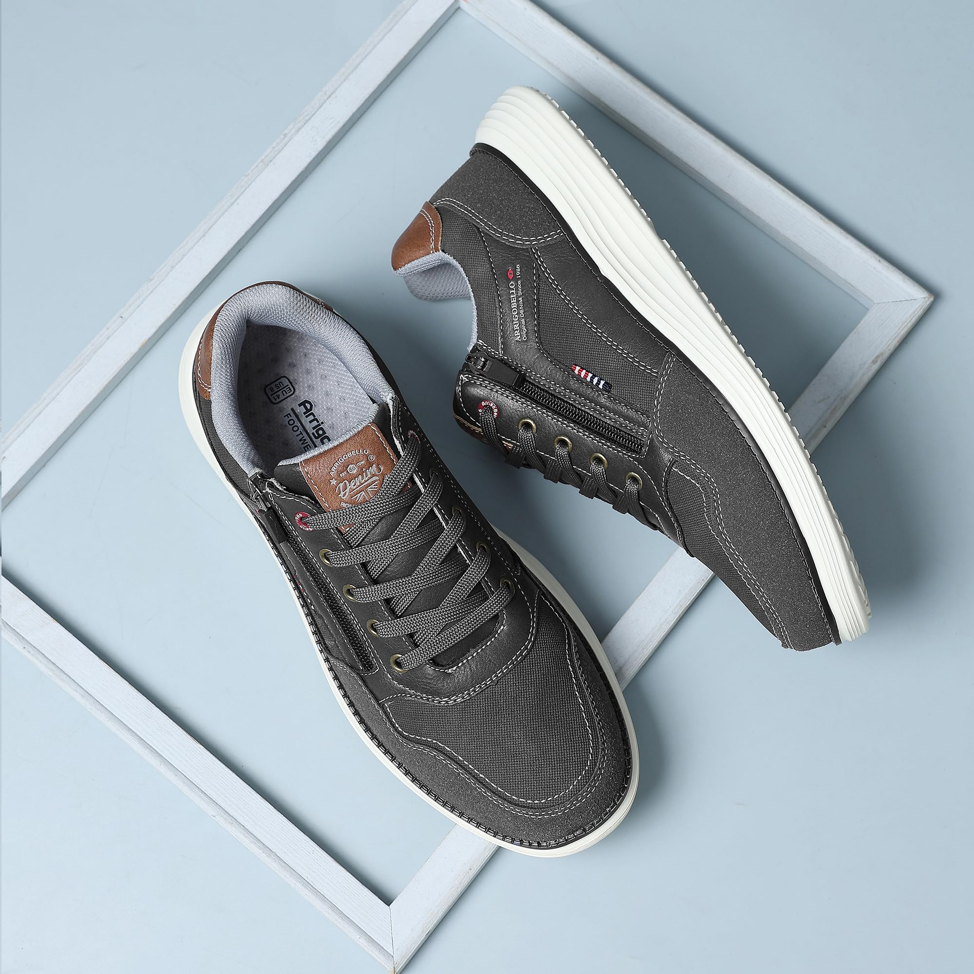 ARRIGO BELLO Zapatillas Hombre Zapatos Casual Deportivas Caminar Vestir Gimnasio Moda Cómodo Sneakers Talla 41-46