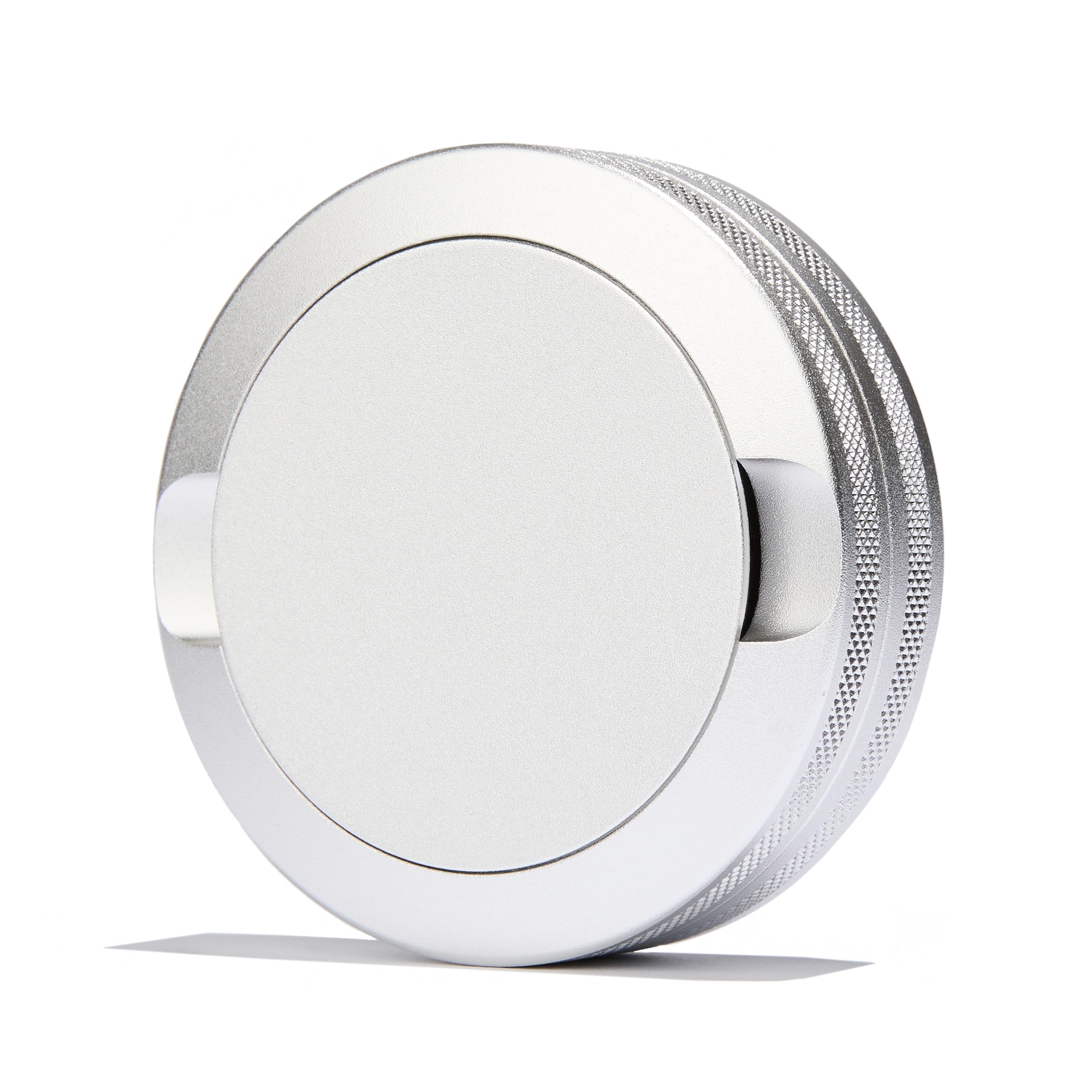 SNUS Tin with 2 Compartments, Design Rim for Extra Grip, 4 Colours (Dark Green, Black, Grey, Silver) - Practical and Stylish SNUS Storage for On the Go (Silver)