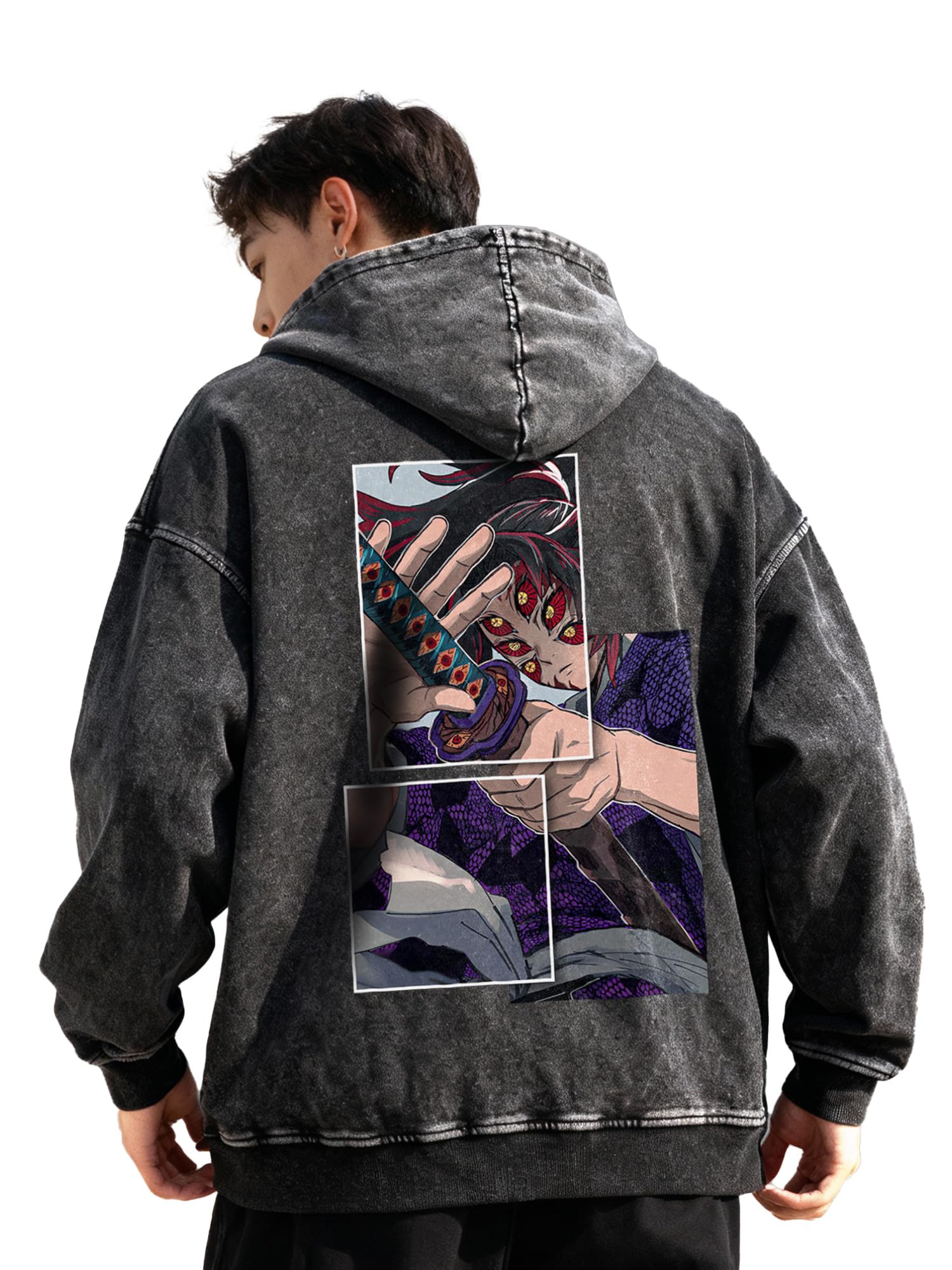 Oversize Hoodie for Men | Acid Washed Oversized Hoodie | Overlays Hoodies | Cotton Hooded Sweatshirt for Men | Premium Sweatshirt Man | Oversize fit