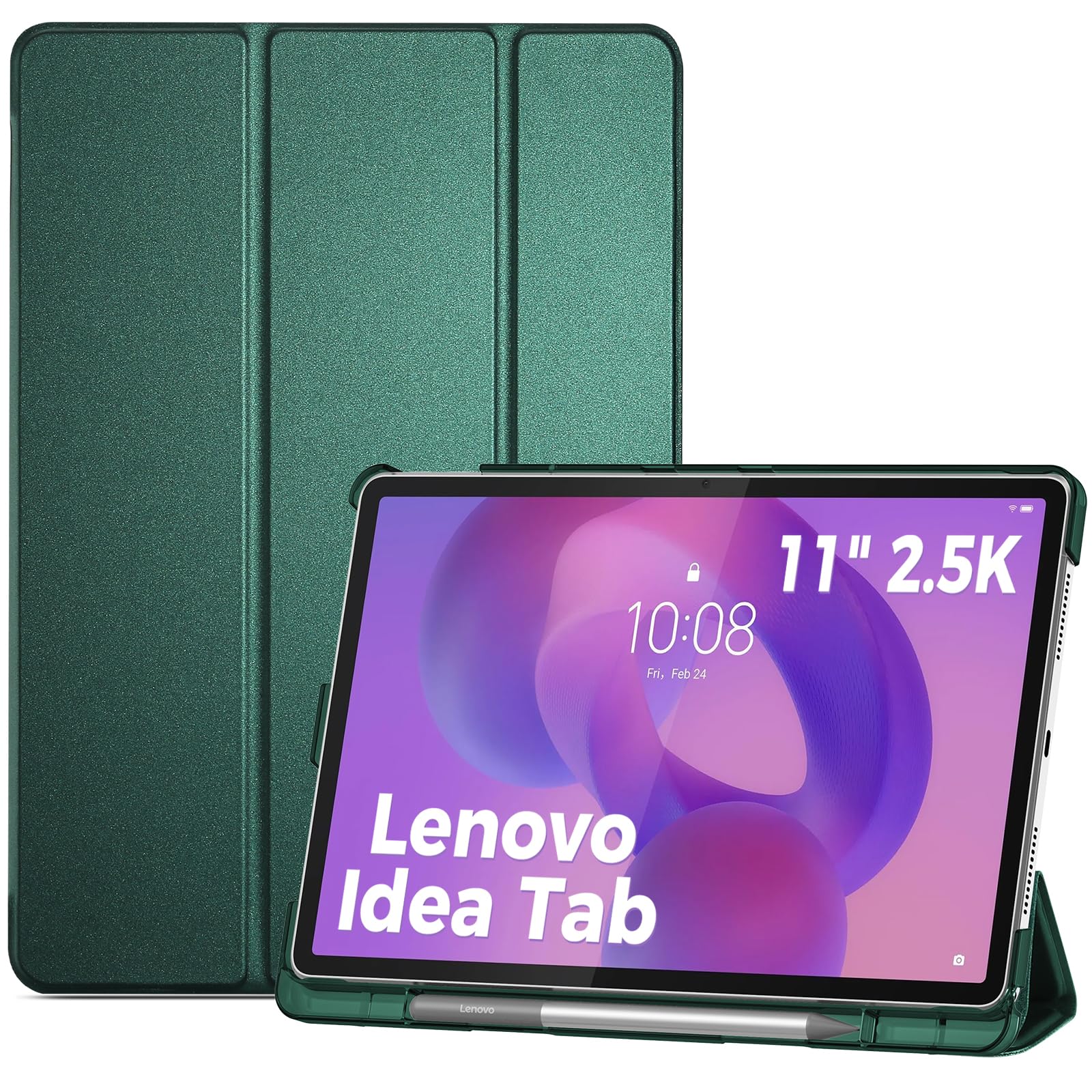 ProCase Hülle für 11'' Lenovo Idea Tab 2025, Schutzhülle Case Smart Cover- Grün