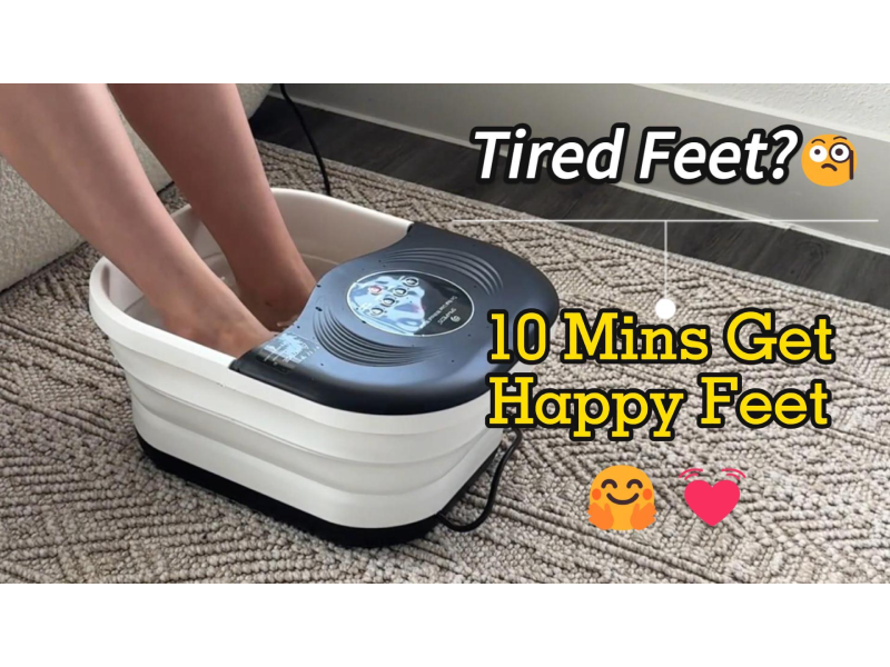 Amazon.com: Collapsible Heated Foot Spa with Bubble and Red Light