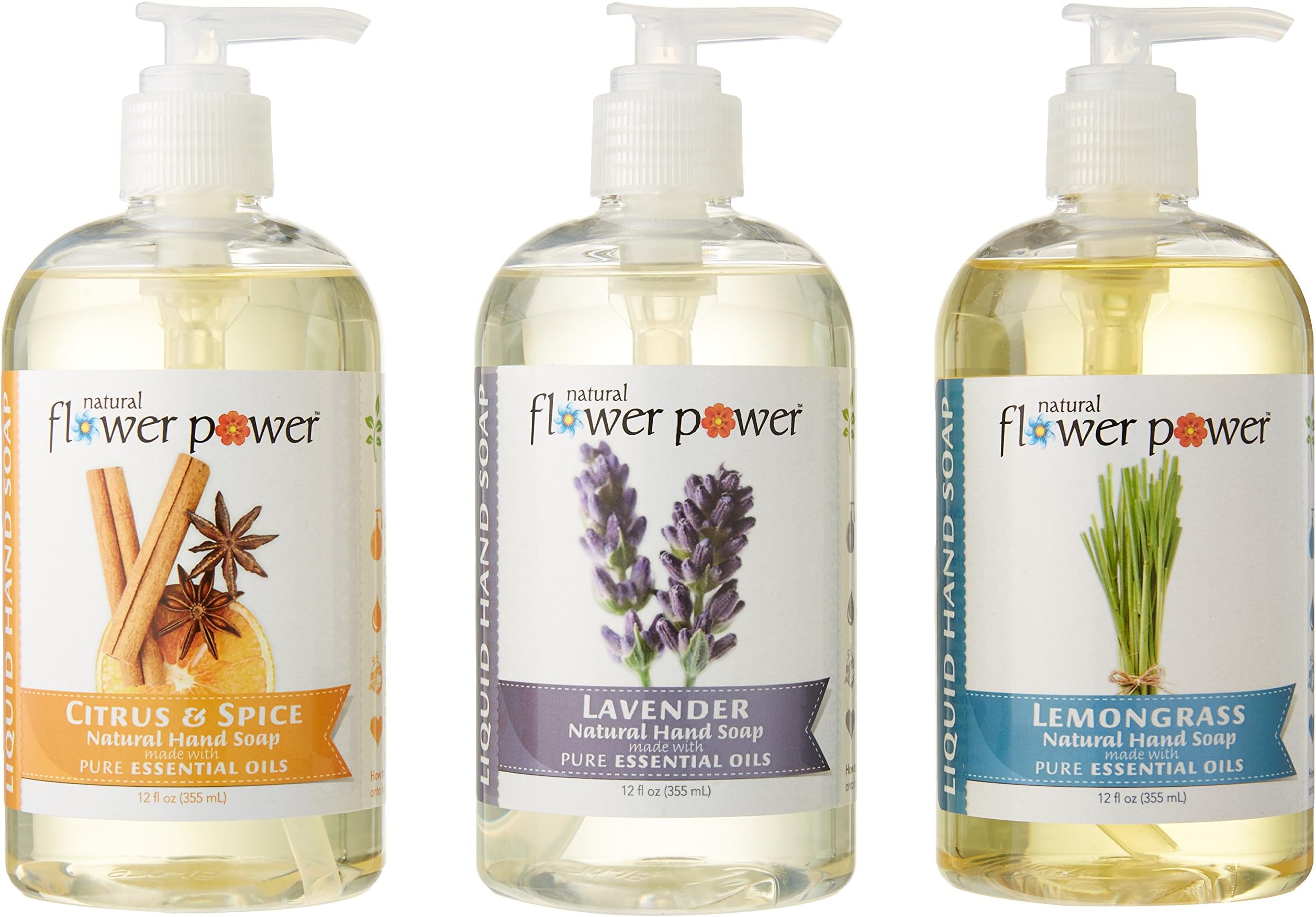 Sponsored Ad - Liquid Hand Soap – Plant-Derived and Bio-Based Formula – Sulfate-Free, pH-Balanced, Vegan – Variety Pack: Lavender + Lemongrass + Peppermint & Lemon – 3 x 12 oz
