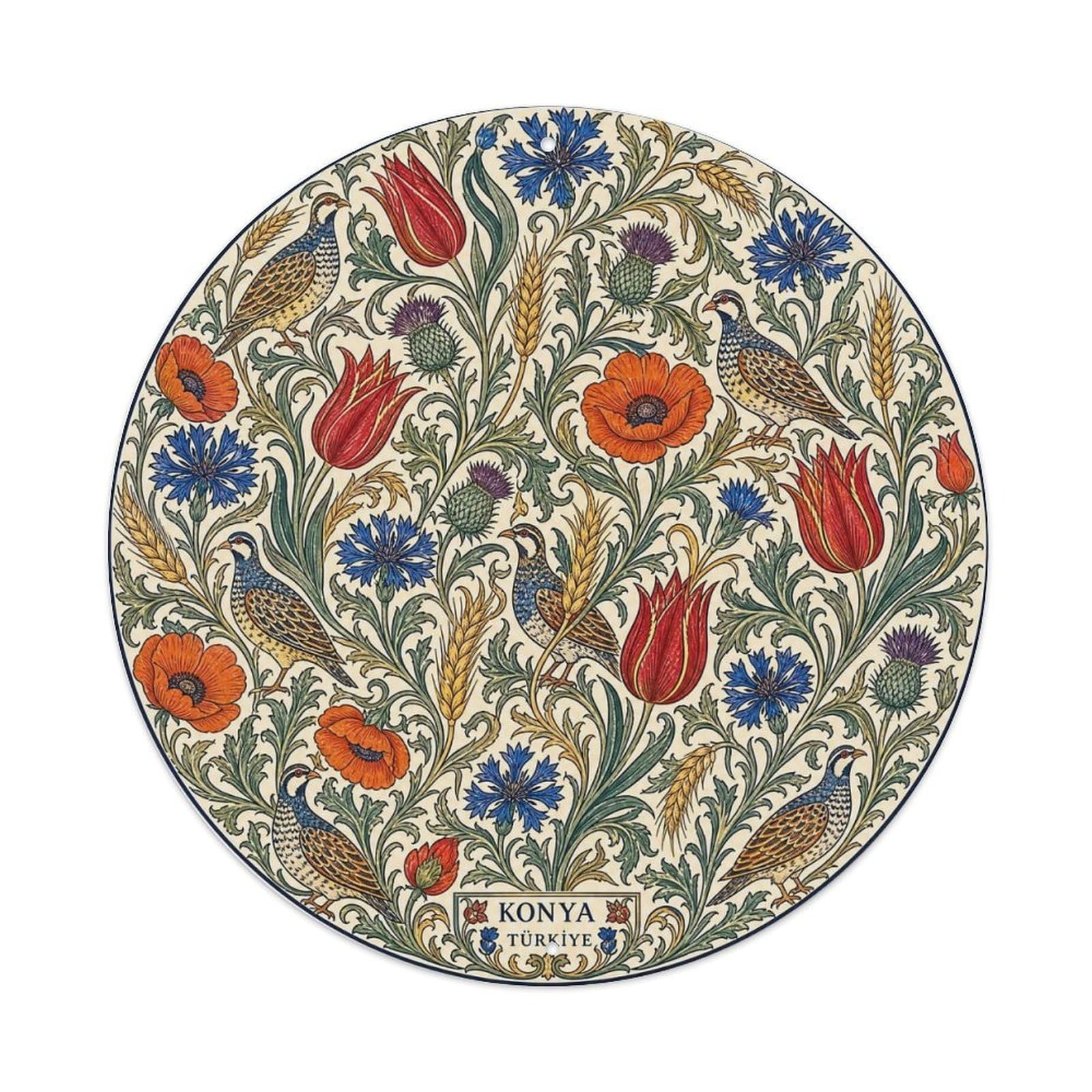 Karapinar Konya Turkey Tulip Botanical Pattern Metal Tin Sign