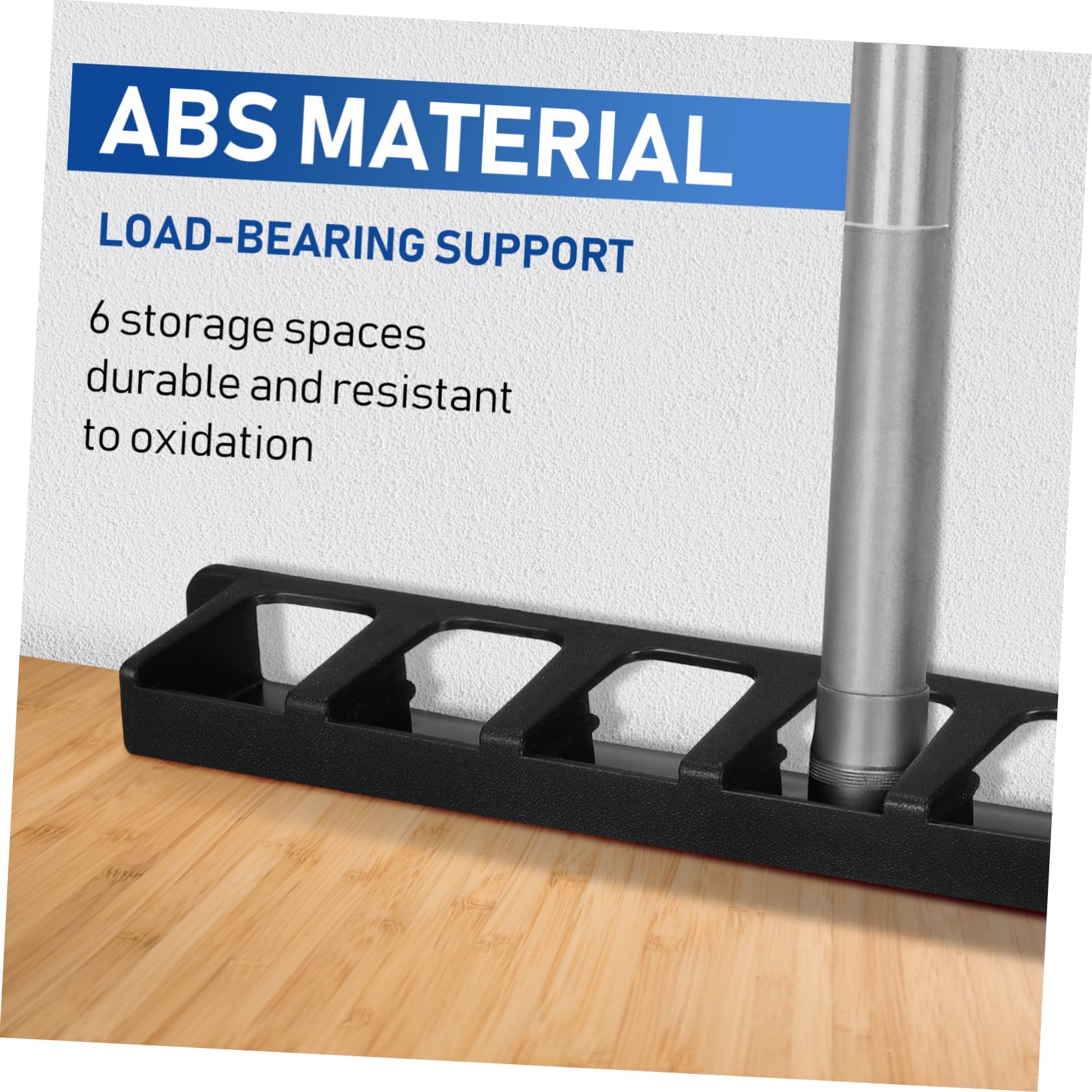 KICHOUSE 1 Set Wall Mount Fishing Rod Holder Vertical Rod Rack Space-saving Abs Fishing Pole Organizer