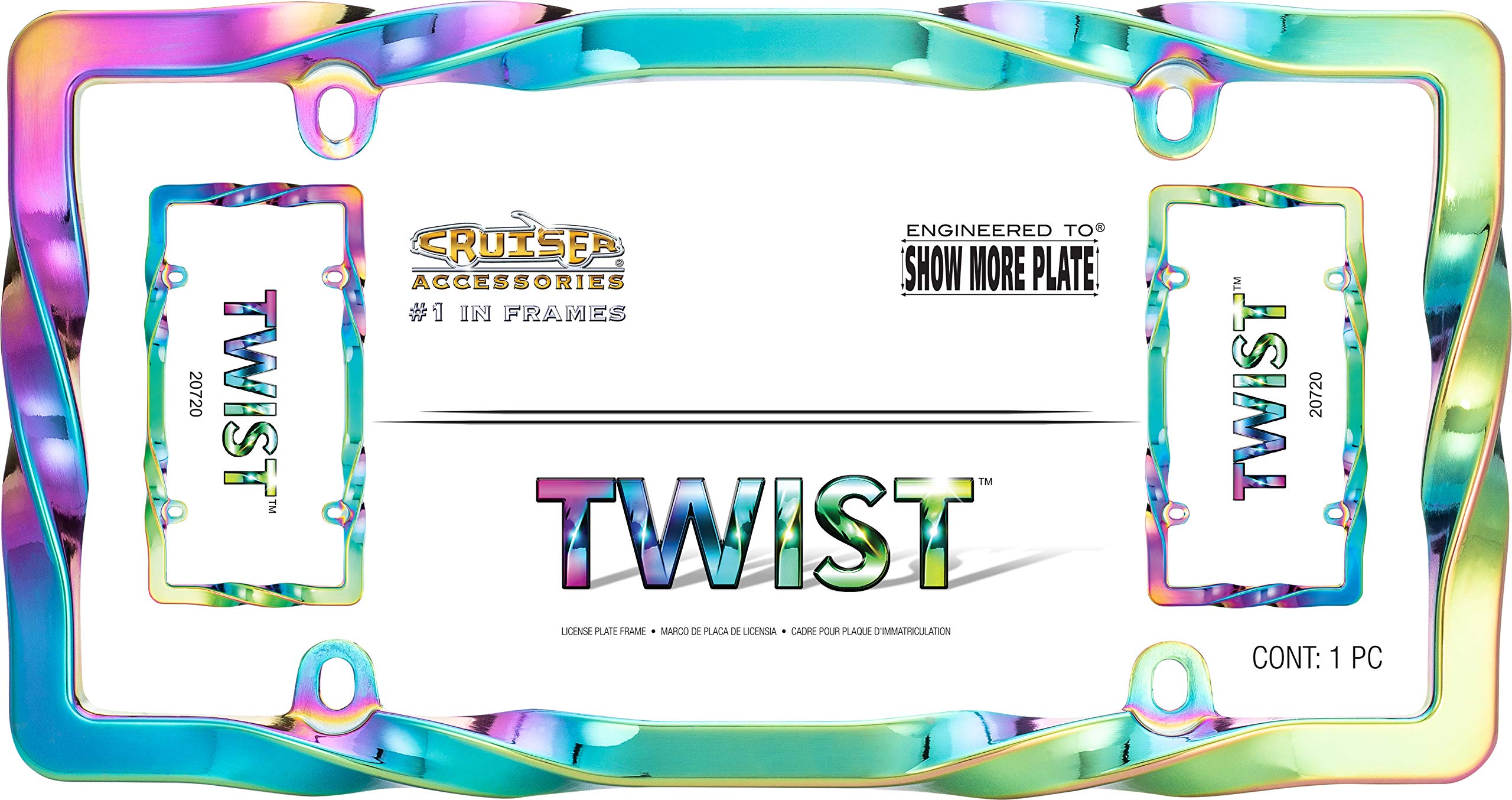 アクセサリー P Cruiser Accessories 20720 Twist, Iridescent License Plate