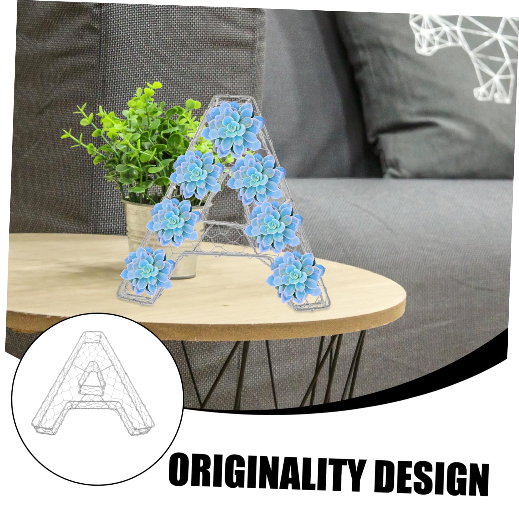 Parliky Floral Letter Wreath Frame Planter Decorative Home Letters for Shelf Wall Decor