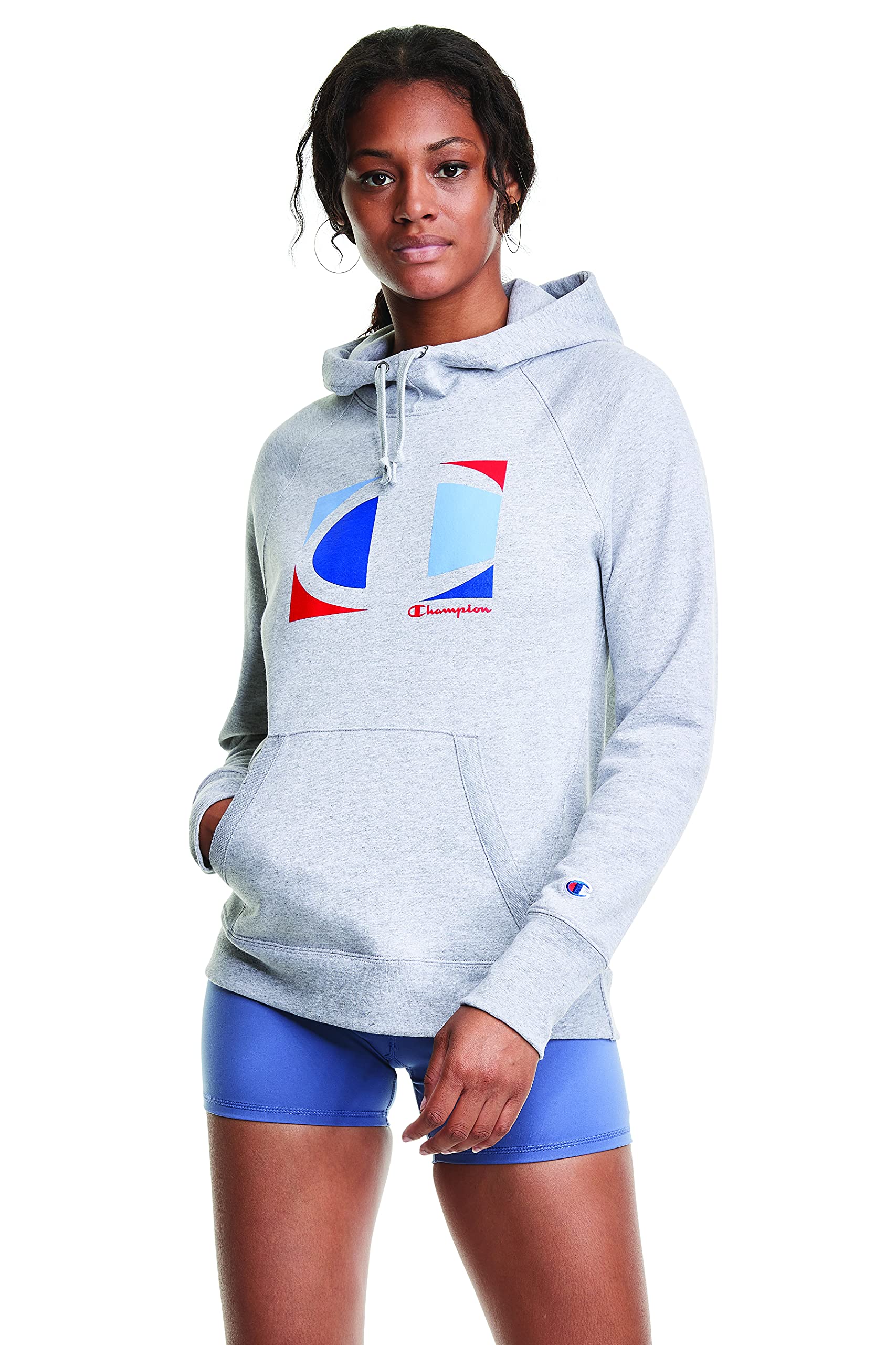 Women's Powerblend Fleece Hoodie, Big C Graphic Logo