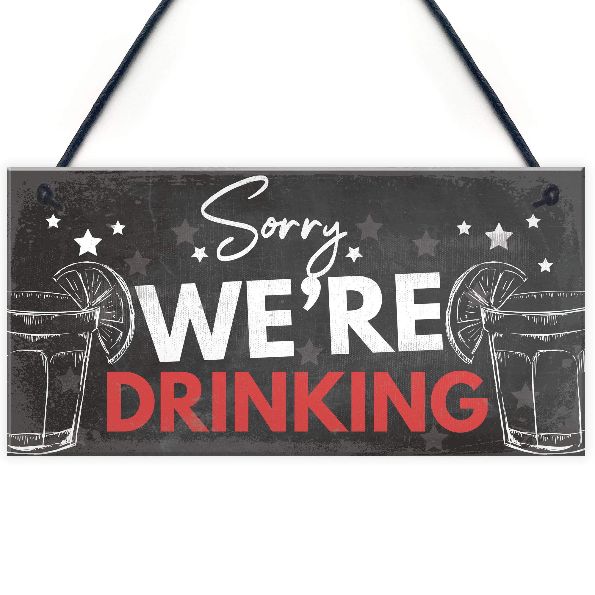 Red Ocean Novelty Bar Sign For Garden Funny Home Bar Sign Man Cave Sign Alcohol Beer Gin Gifts