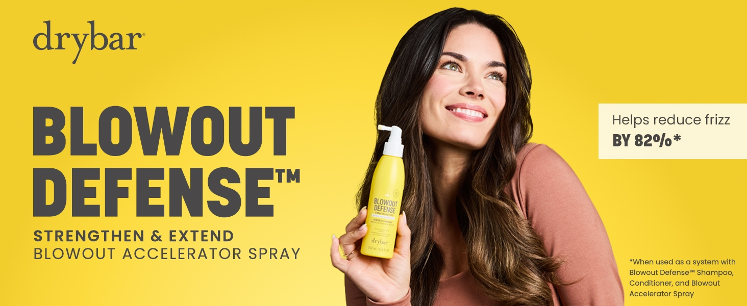 Drybar Blowout Defense Strengthen & Extend Blowout Accelerator Spray, Speeds Drying, Detangles, Reduces Breakage, and Locks in Long-Lasting Blowouts