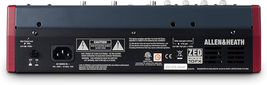 Amazon.com: Allen & Heath ZED60-10FX - Touring Quality Audio Mixer