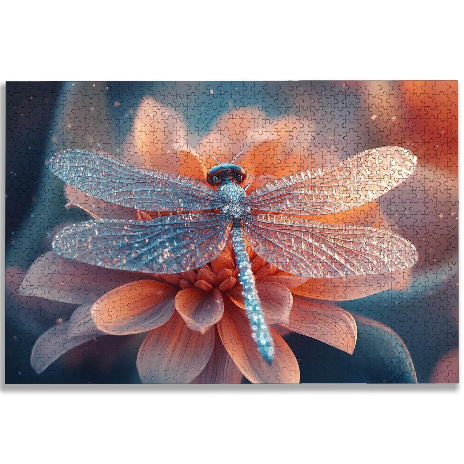 Puzzle 2000 elementów, kwiat, 2000 elementów, dla dorosłych, drewniane puzzle dla dorosłych, z ekskluzywnym pudełkiem na opakowanie, klasyczne puzzle dla całej rodziny, duże puzzle na prezenty