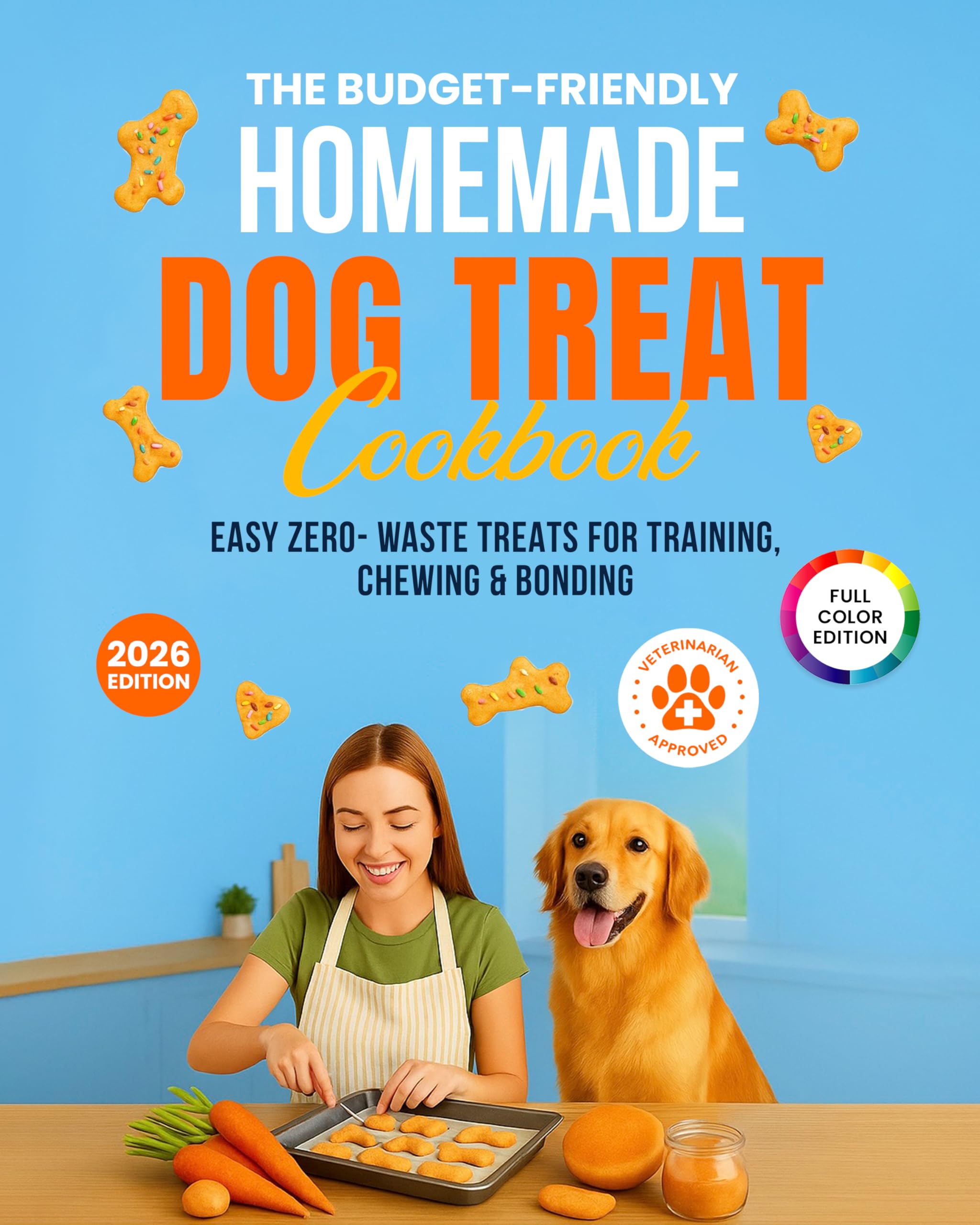 The Budget-Friendly Homemade Dog Treat Cookbook: Vet-Approved Dog Treat Recipes Using Pantry Staples – Easy Zero-Waste Treats for Training, Chewing & Bonding. ... Homemade Dog Food Cookbook Series)