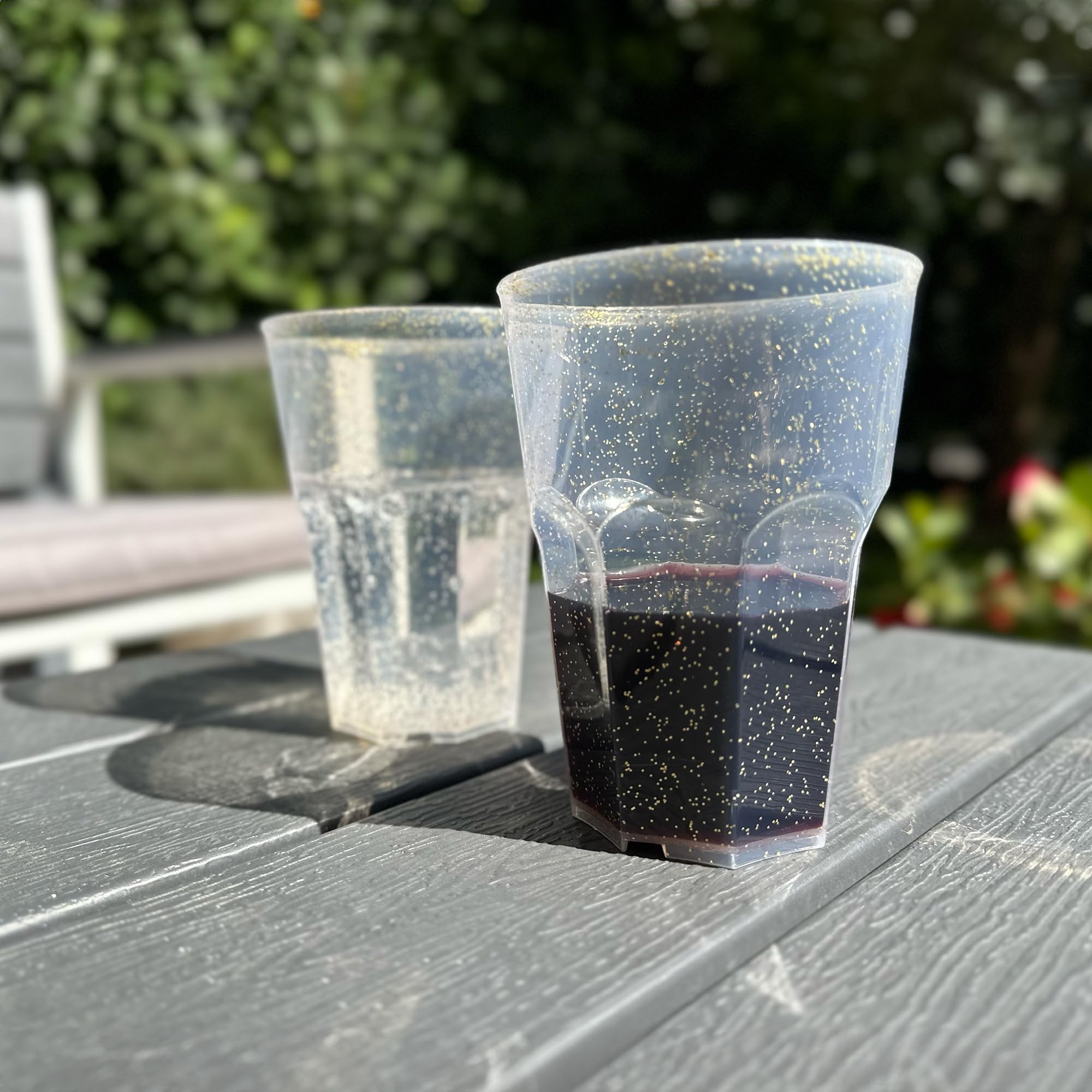 TUNDRA - 40 Vasos Plastico Duro Dorados REUTILIZABLES para Cócteles, Agua y Bebidas | SPRITZOTTO 350 ml. | Vasos de Plastico Reciclable (Polipropileno), Aptos para Lavavajillas, BPA-Free, Irrompibles