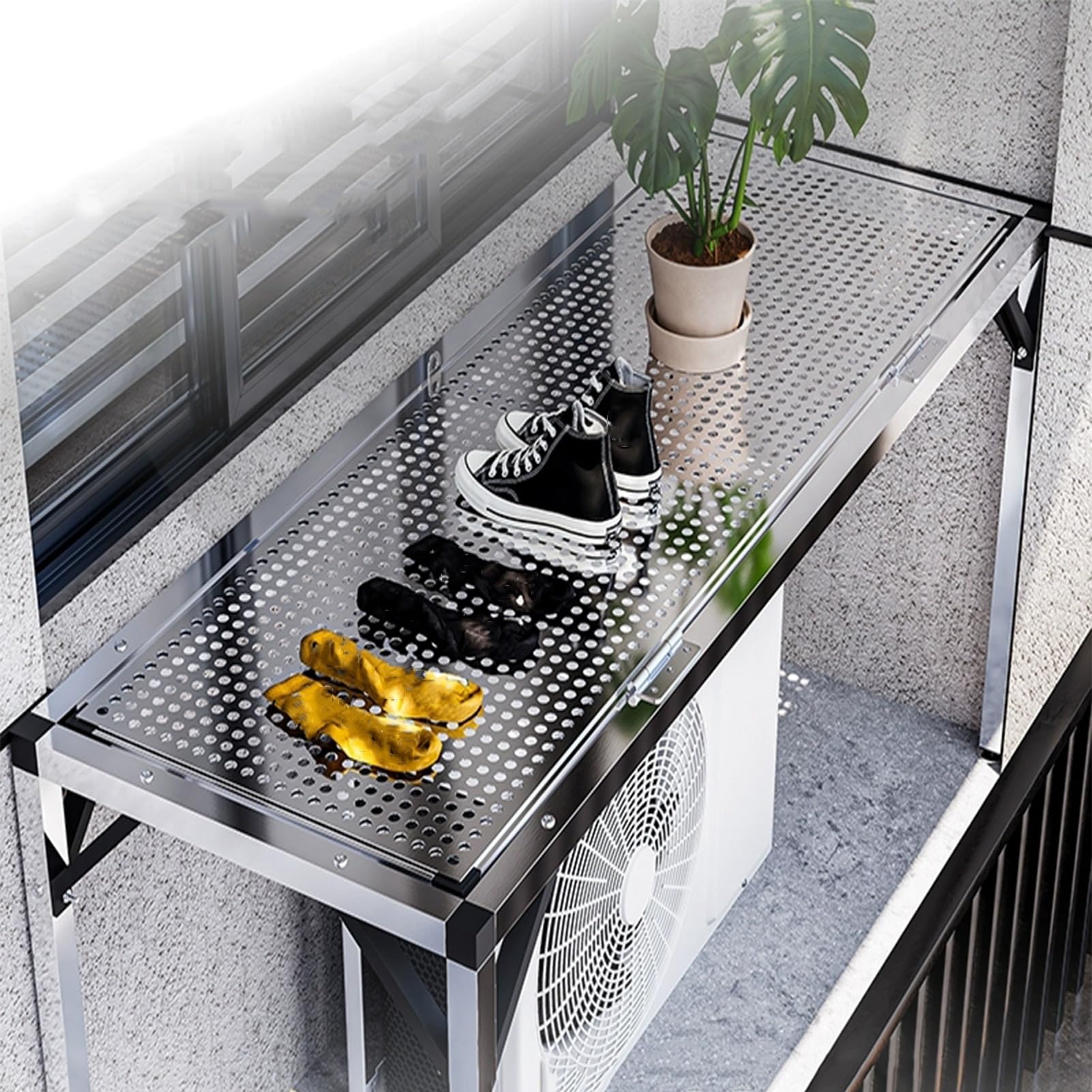 VXHCS 304 Lamiera in Acciaio Inossidabile, Lamiera Perforata in Metallo Durevole 0,8mm Pannello di Recinzione di Sicurezza Recinzione per Scale(24inx3ft(0.6x1m))