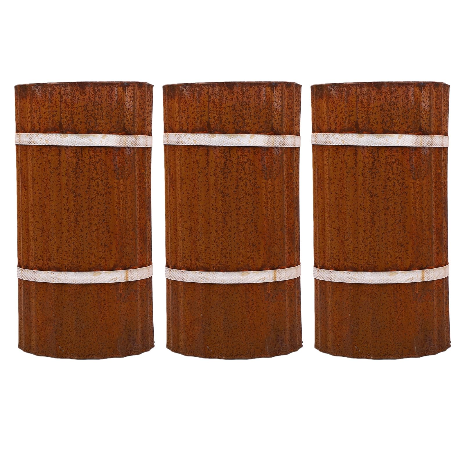 Hyuduo Bordure de Jardin Ondulée Couleur Rouille, Liseron Métallique