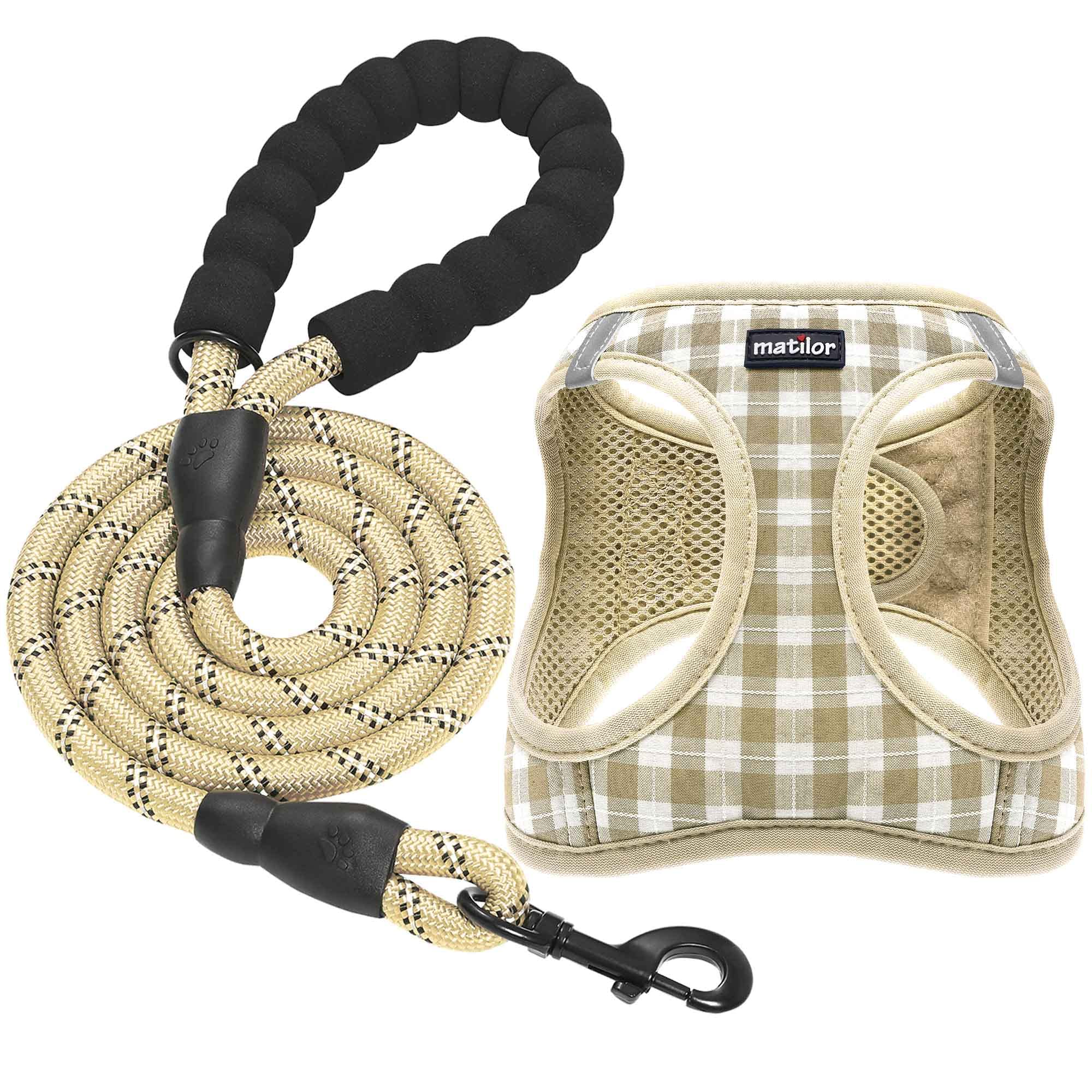 Matilor Dog Harness Step-in Breathable Puppy Cat Dog Vest Harnesses for Small Medium Dogs