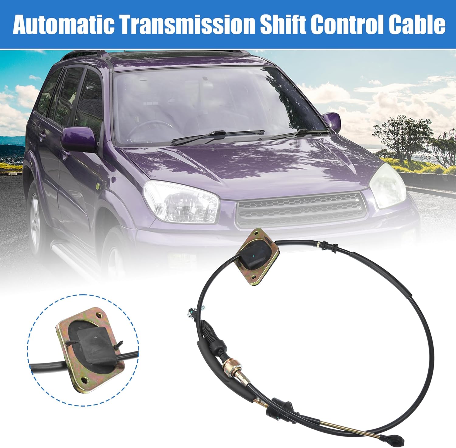 uxcell Auto Gear Shift Cable Transmission Shifter Cable Replace Fit for Toyota RAV4 2001-2005 No.3382042090