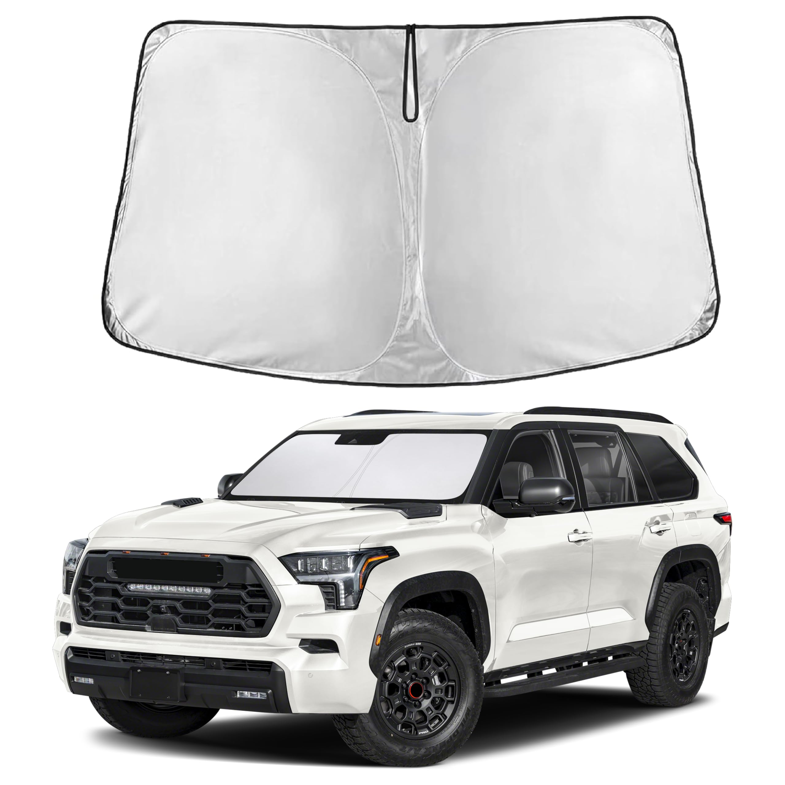 Autovir Windshields Sun Shade Fit for 2023-2024 2025 2026 Toyota Sequoia