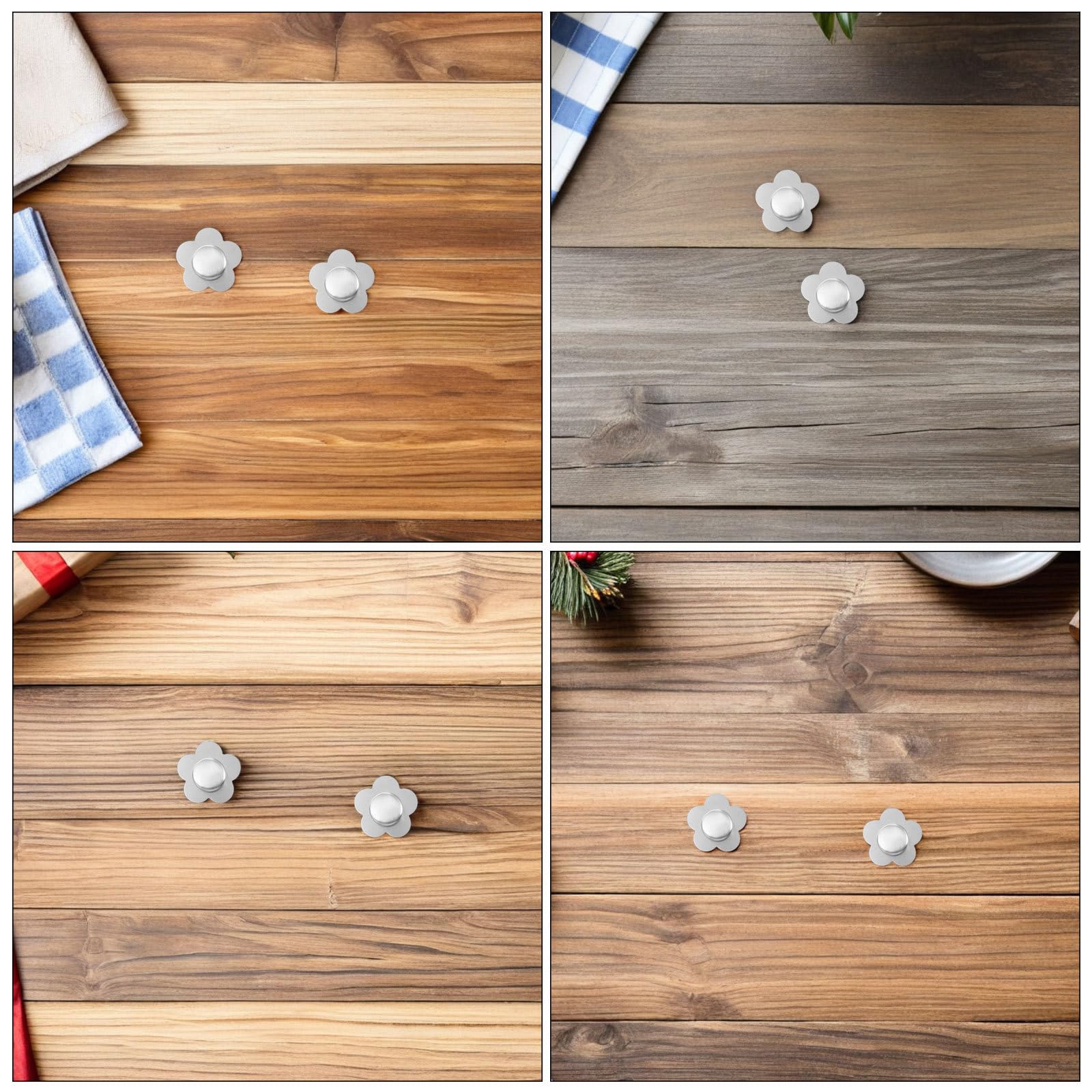 COLLBATH 10 magnetische Tischdeckenbeschwerer, 2,3 Zoll windfeste Tischdeckenfixierung aus Edelstahl, blütenförmige Beschwerung für Picknicktische und Essgruppen im Freien