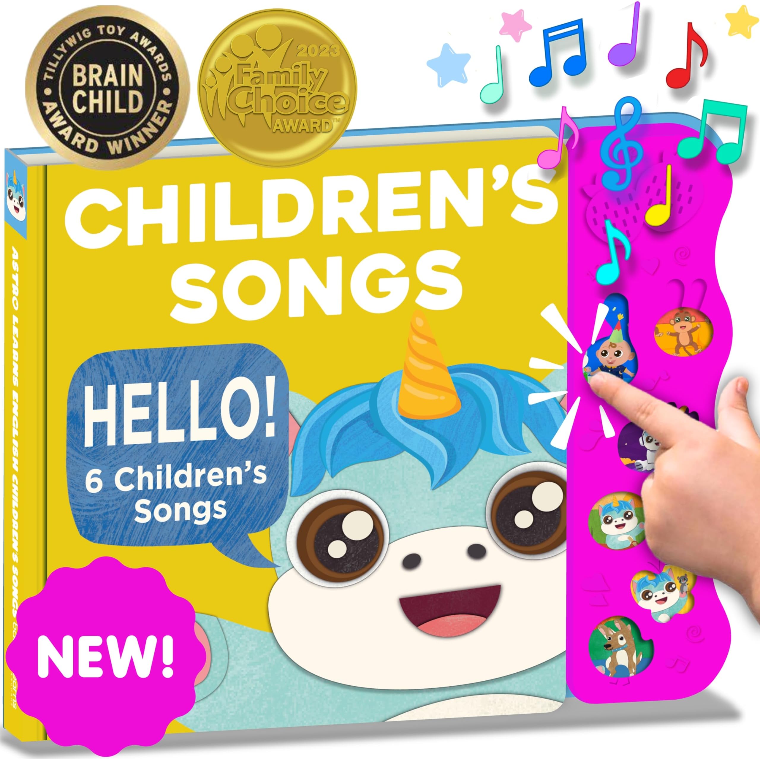 Children's Songs — Musical Toys & Interactive Sound Board Books for Toddlers 1-3, Singing & Nursery Rhymes for Babies, Educational Talking Musical Toy, Sing Along Songs
