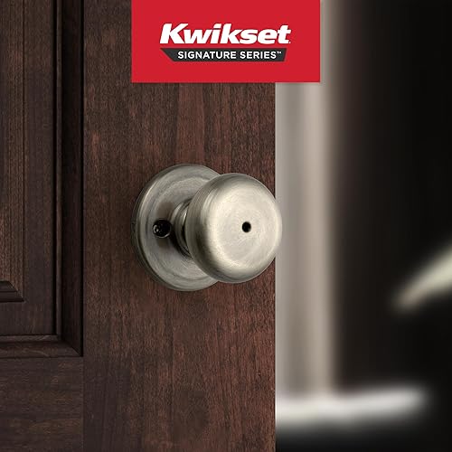Miniatura 5 de Kwikset 730J 5 CP Juno - Pomo para camabaño, latón antiguo