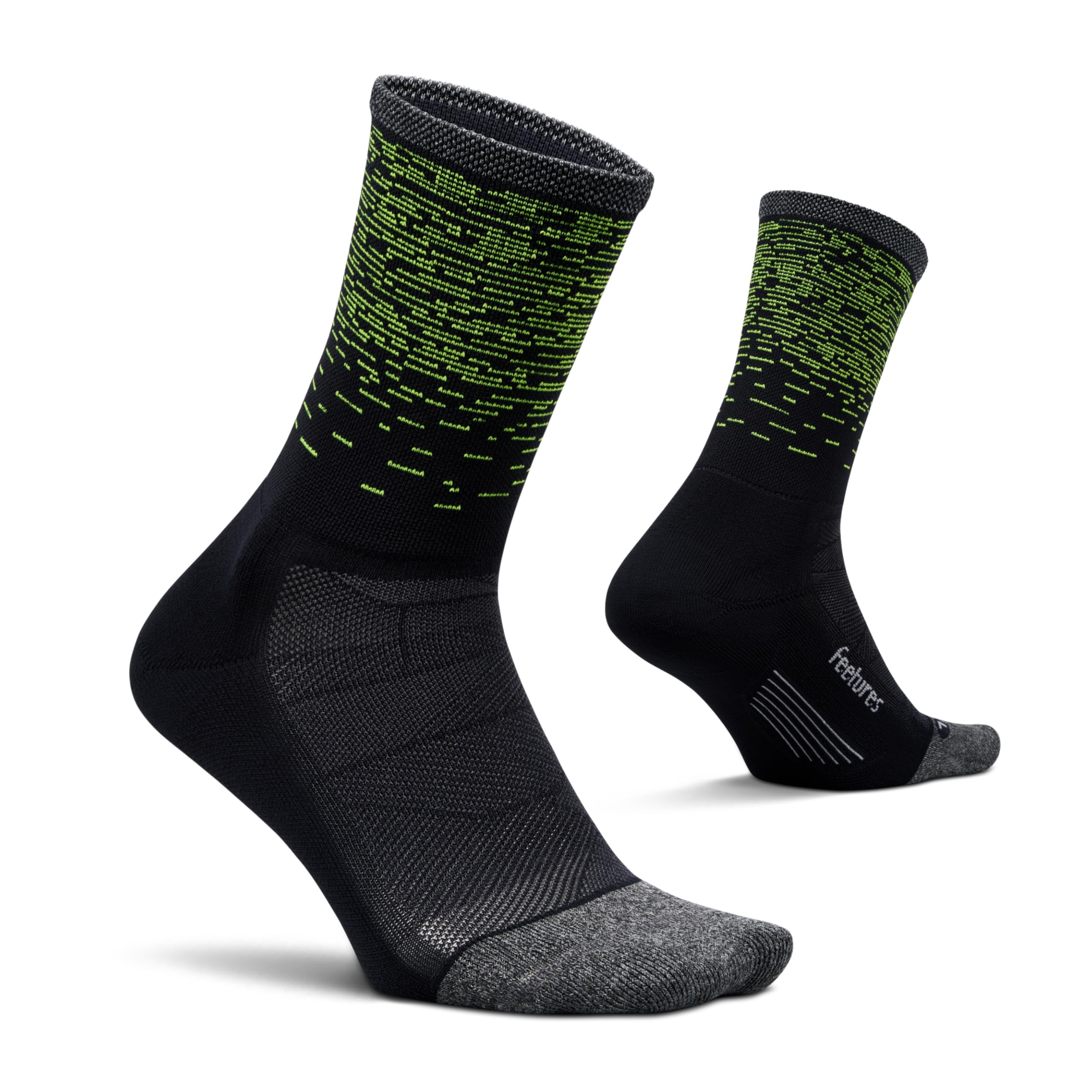 Feetures Elite Ultra Light Cushion Mini Crew Sock - Sport Sock with Targeted Compression