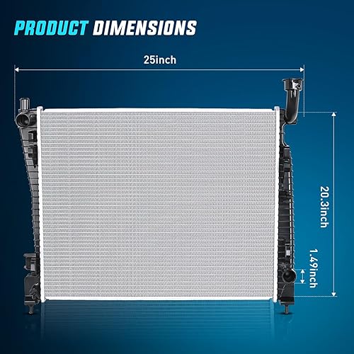 Miniatura 4 de Nilight Radiador para Dodge Durango 2011 2012 2013 2014 2015 2016 2017 2018 2019 2020, Jeep Grand Cherokee 2011-2020 3.6L 5.7L 6.4L V6 V8 AWD RWD de