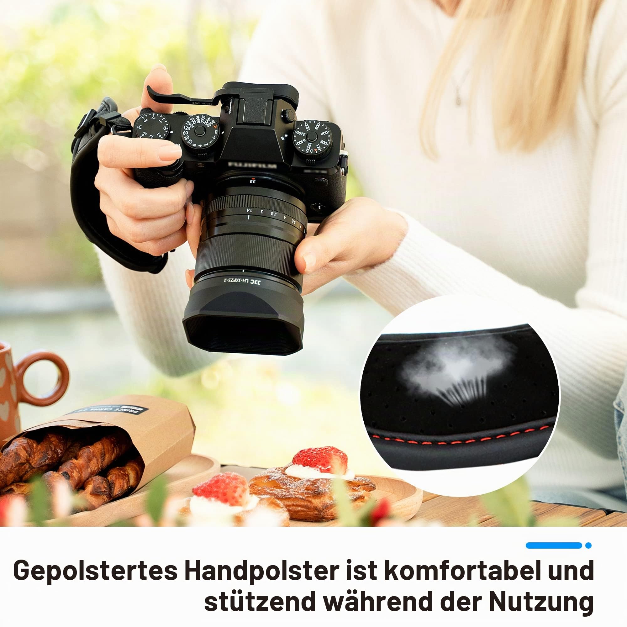 JJC Handschlaufe für DSLR Kamera Canon Nikon Olympus Sony Panasonic Pentax(mit Arca Swiss Type Plate)