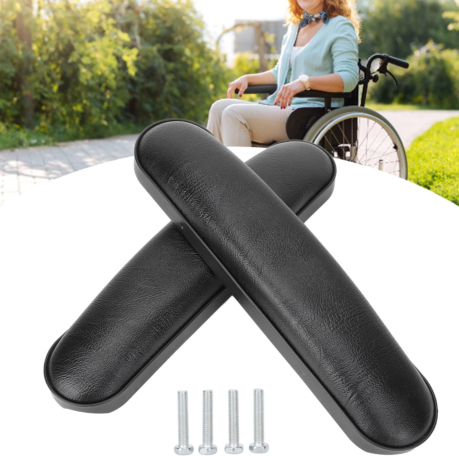 Wheelchair Armrest Pad Replacement Wheelchair Armrest for Drive Wheelchair for Old Man Office Chair Arm Pads Elbow Pillow Cover Cushion Pad Wheelchair Accessories (01)