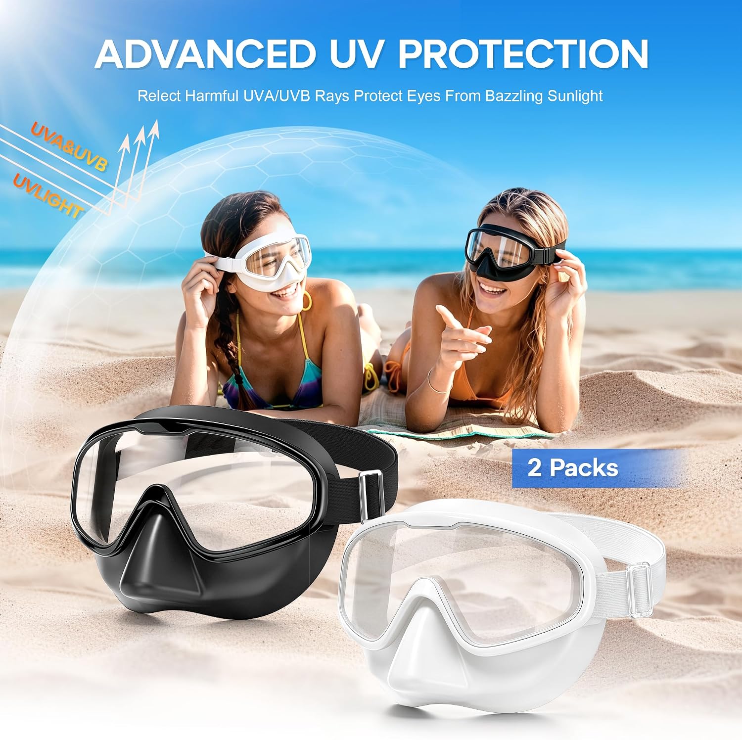 Aegend Swim Goggles with Nose Cover,No Hair Pull,UV Protection Wide View Fabric Swimming Goggles for 3-14 Kids Youth Adult