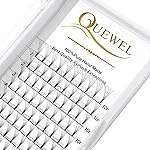 QUEWEL Premade Lash Fans, 5D Premade Fans Eyelash Extensions 0.07mm Thickness C Curl 10mm Volume Lash Extensions Short Stem Pre Made Fans Eyelash Extensions(5D 0.07C 10mm)