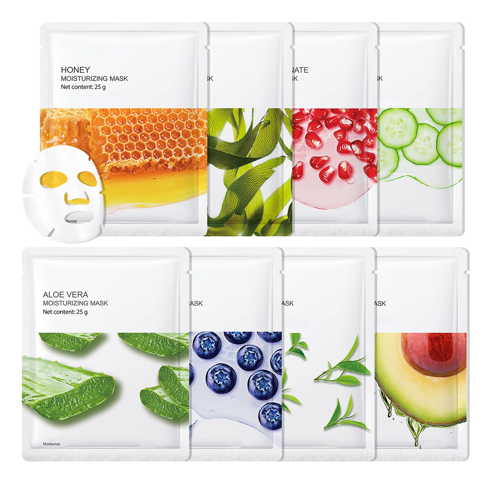 Amazon.com : 8PCS Face Masks Variety Set,Soft Long Lasting