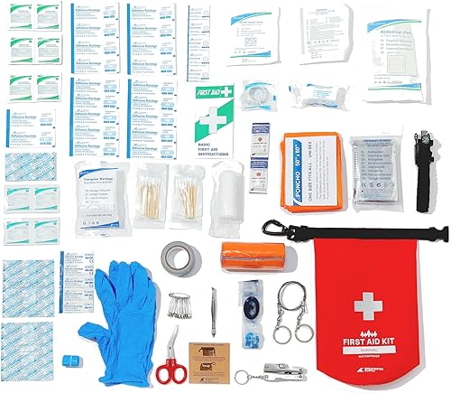 Miniatura 5 de Breakwater Supply Kit de primeros auxilios impermeable, bolsa seca precargada con suministros de preparación de supervivencia de emergencia para