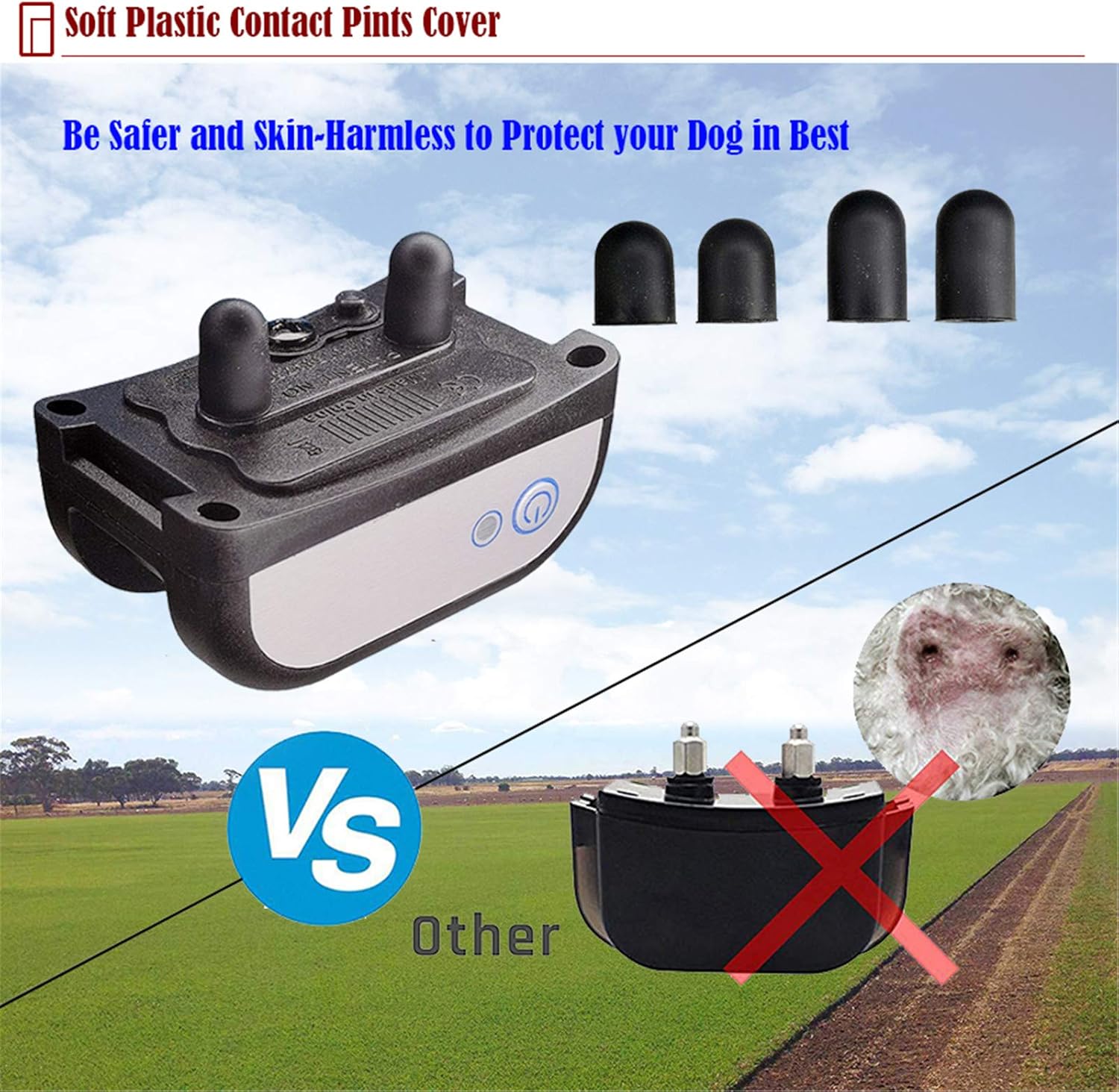 Image showing receiver collar with soft plastic contact covers