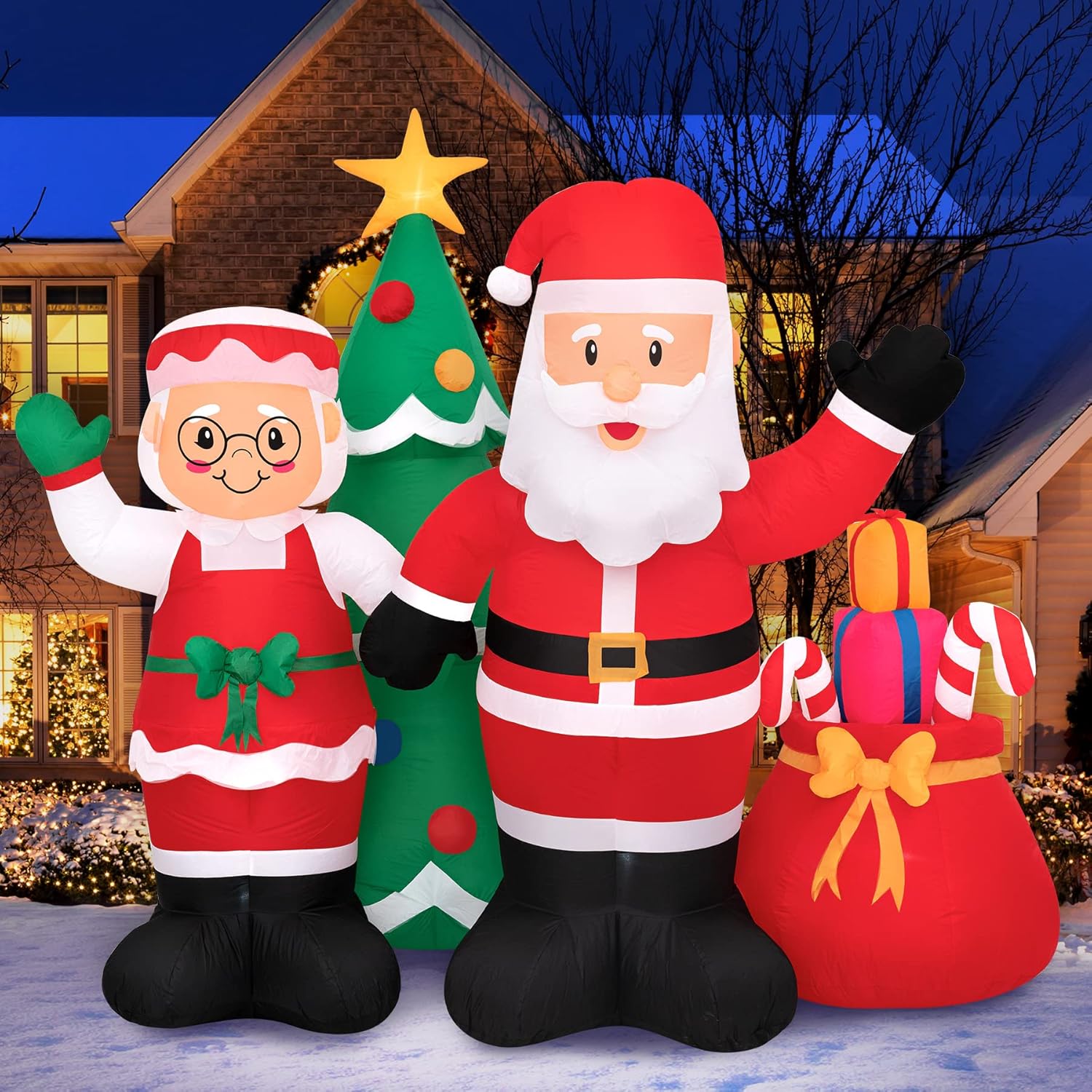 Holidayana Christmas Inflatables Large 6 ft Mr. & Mrs