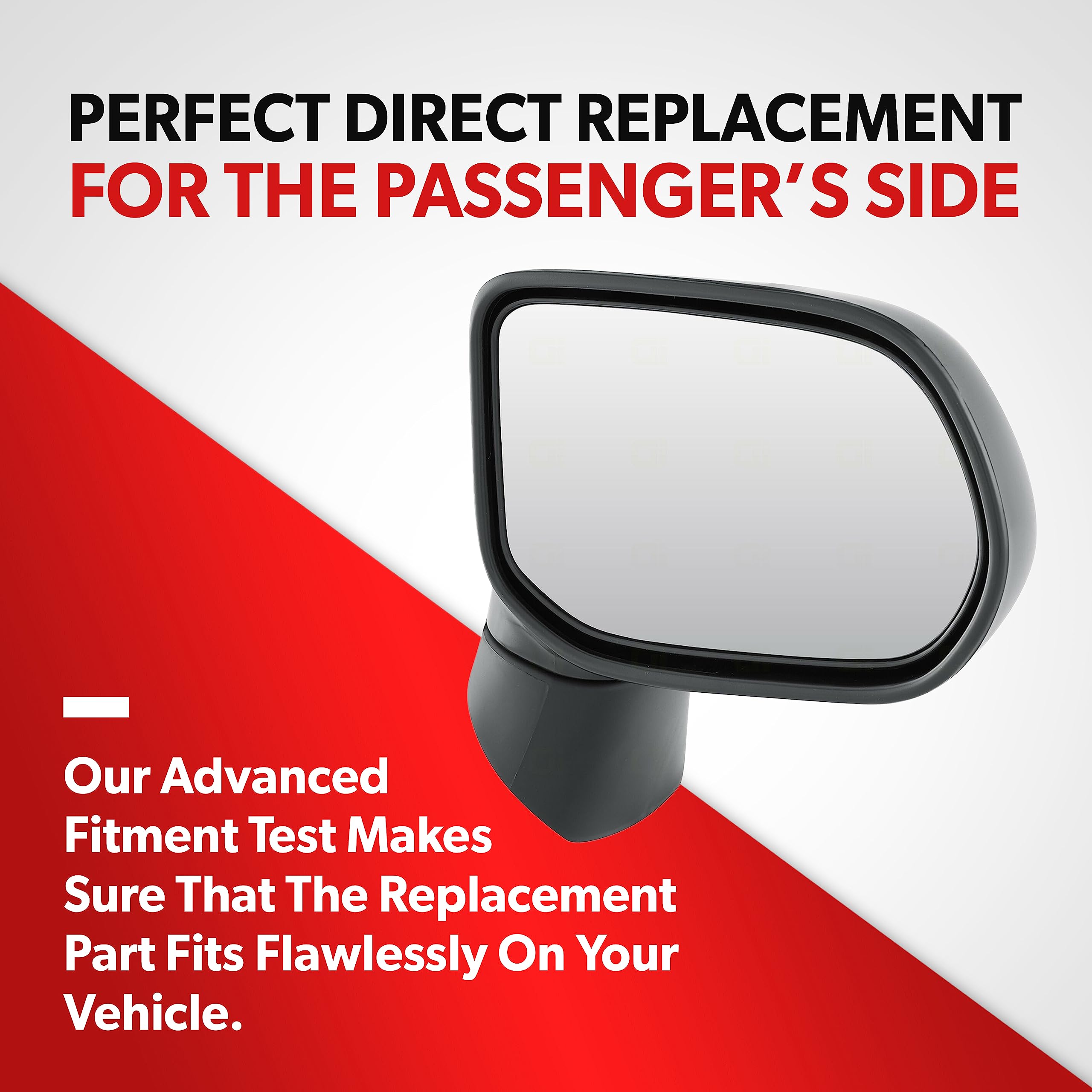 New Passenger Side Power Mirror For 2006-2008 Honda Civic Coupe – Black Nighthawk (HO1321213)