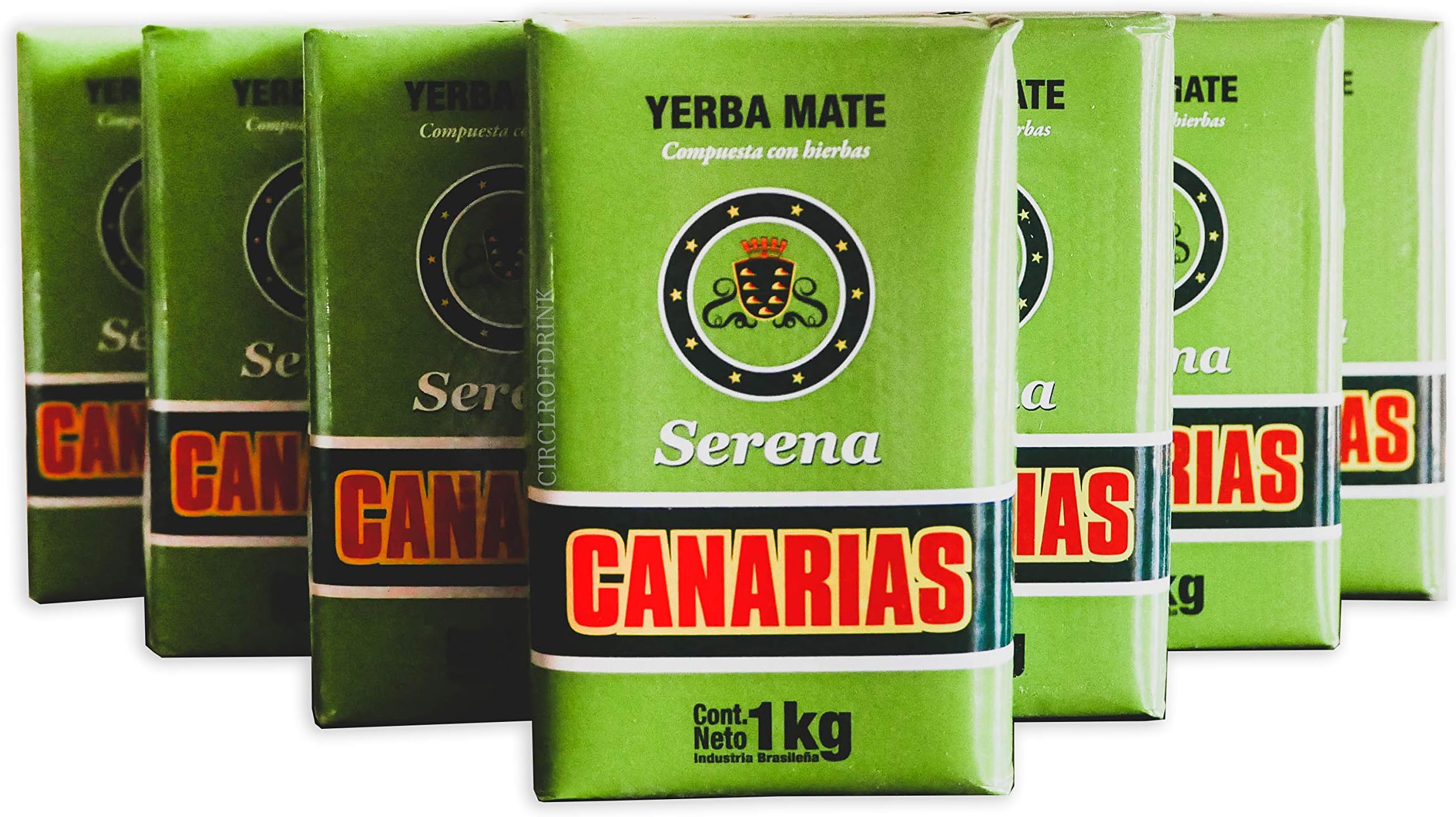 Canarias Serena Yerba Mate Tea - 10 KG Combo Pack - 22 LBS - Gourmet Brazilian/Uruguayan Blended Mate with Calming Floral Herbs